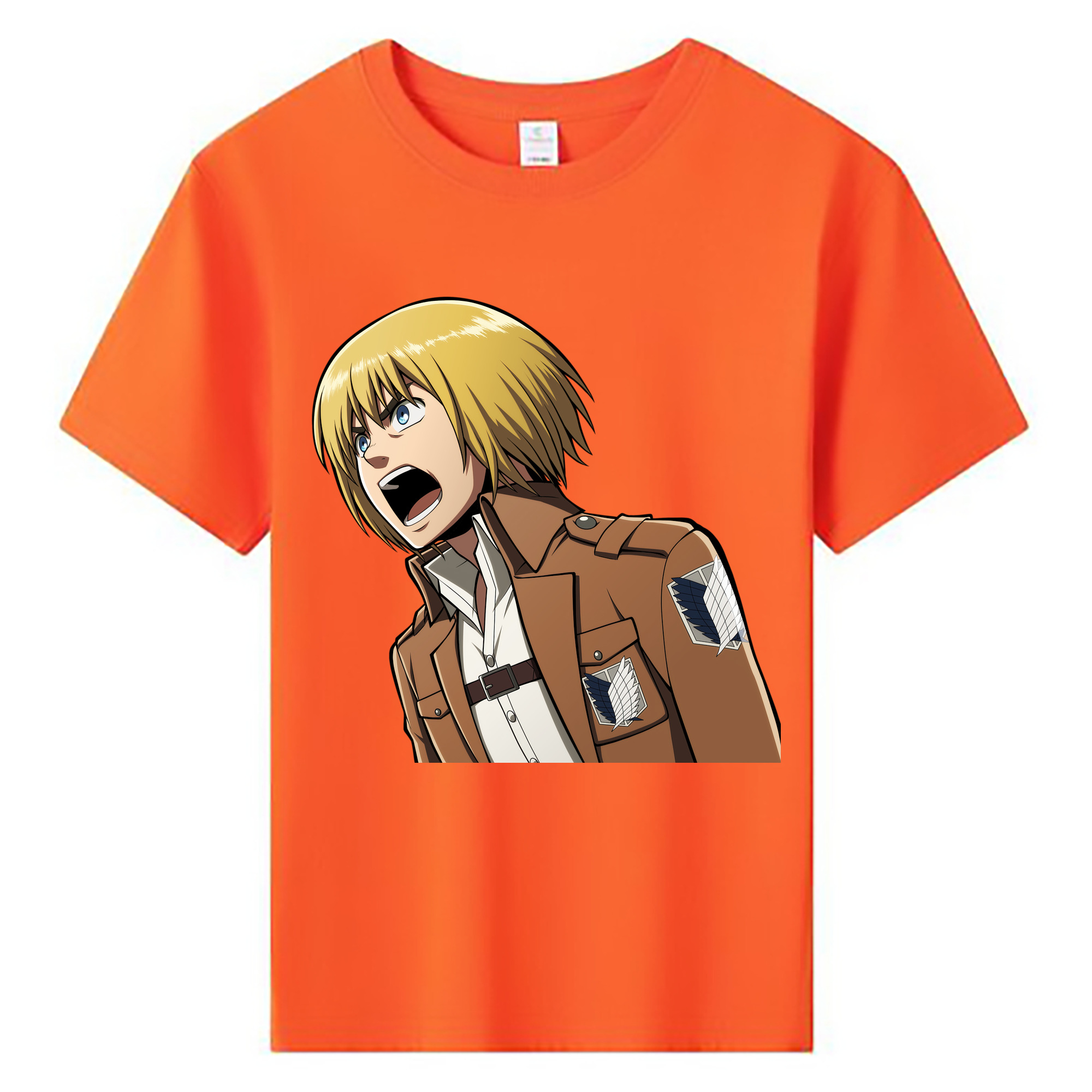 （画像用） 進撃の巨人 アルミン·アルレルト Attack on Titan Armin Arlert 綿100％キッズTシャツ（フロントプリント）