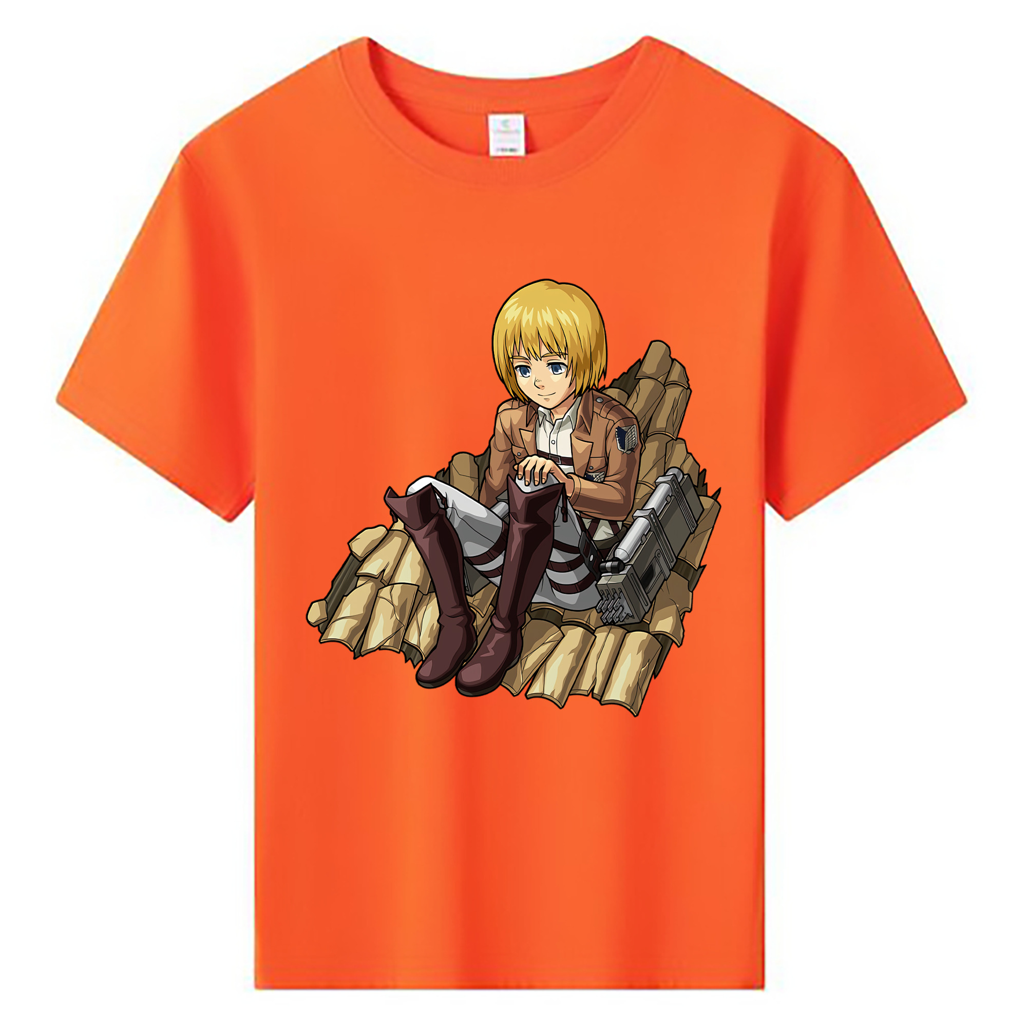 （画像用） 進撃の巨人 アルミン·アルレルト Attack on Titan Armin Arlert 綿100％キッズTシャツ（フロントプリント）