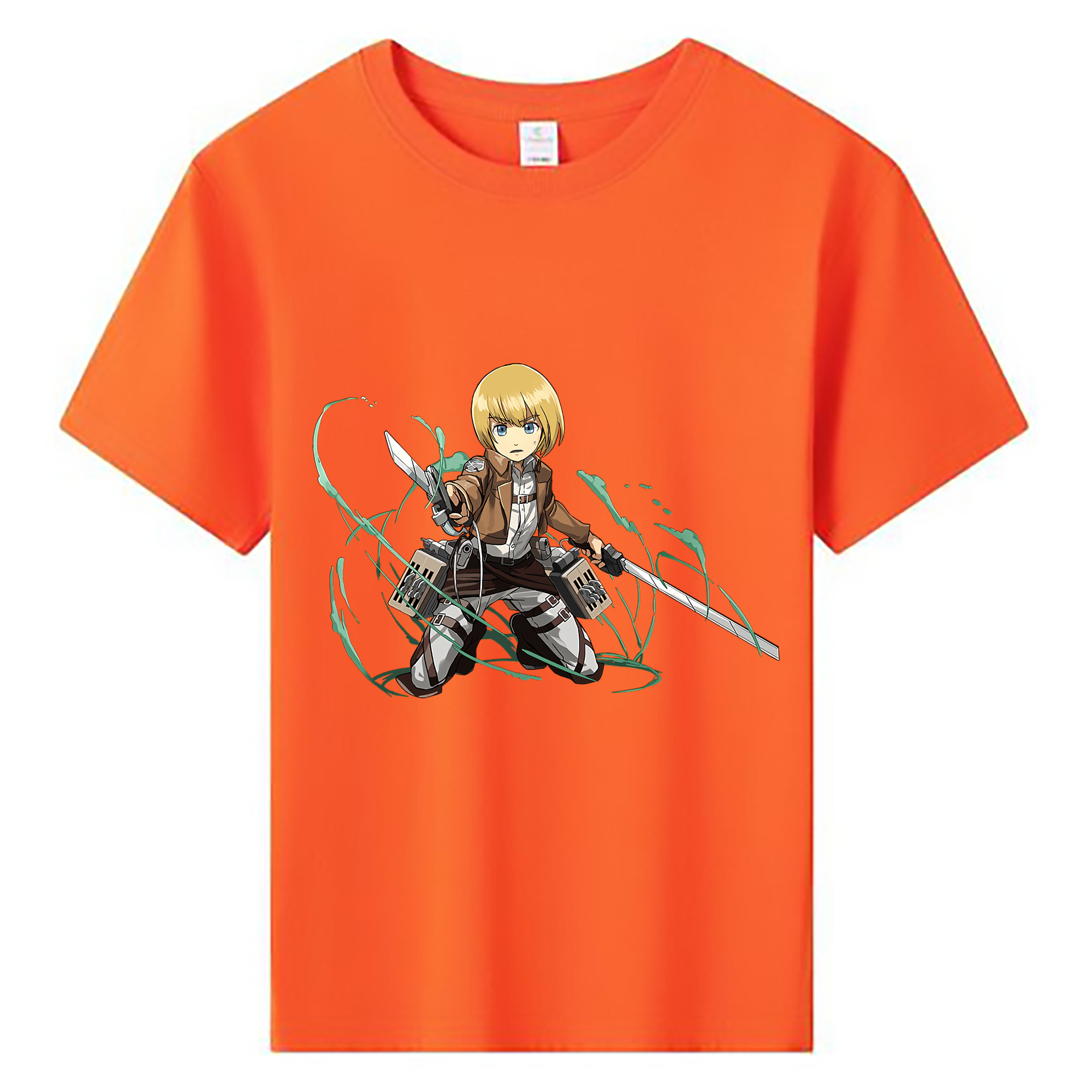 （画像用） 進撃の巨人 アルミン·アルレルト Attack on Titan Armin Arlert 綿100％キッズTシャツ（フロントプリント）