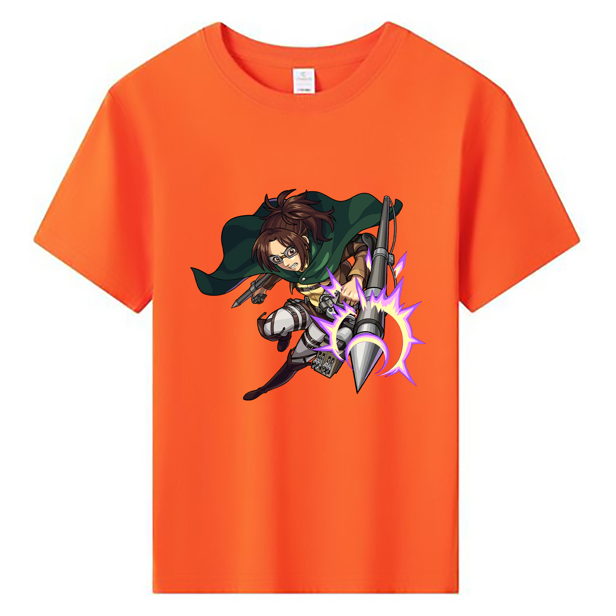 （画像用） 進撃の巨人 ハンジ·ゾエ Attack on Titan Hanji Zoe 綿100％キッズTシャツ（フロントプリント）