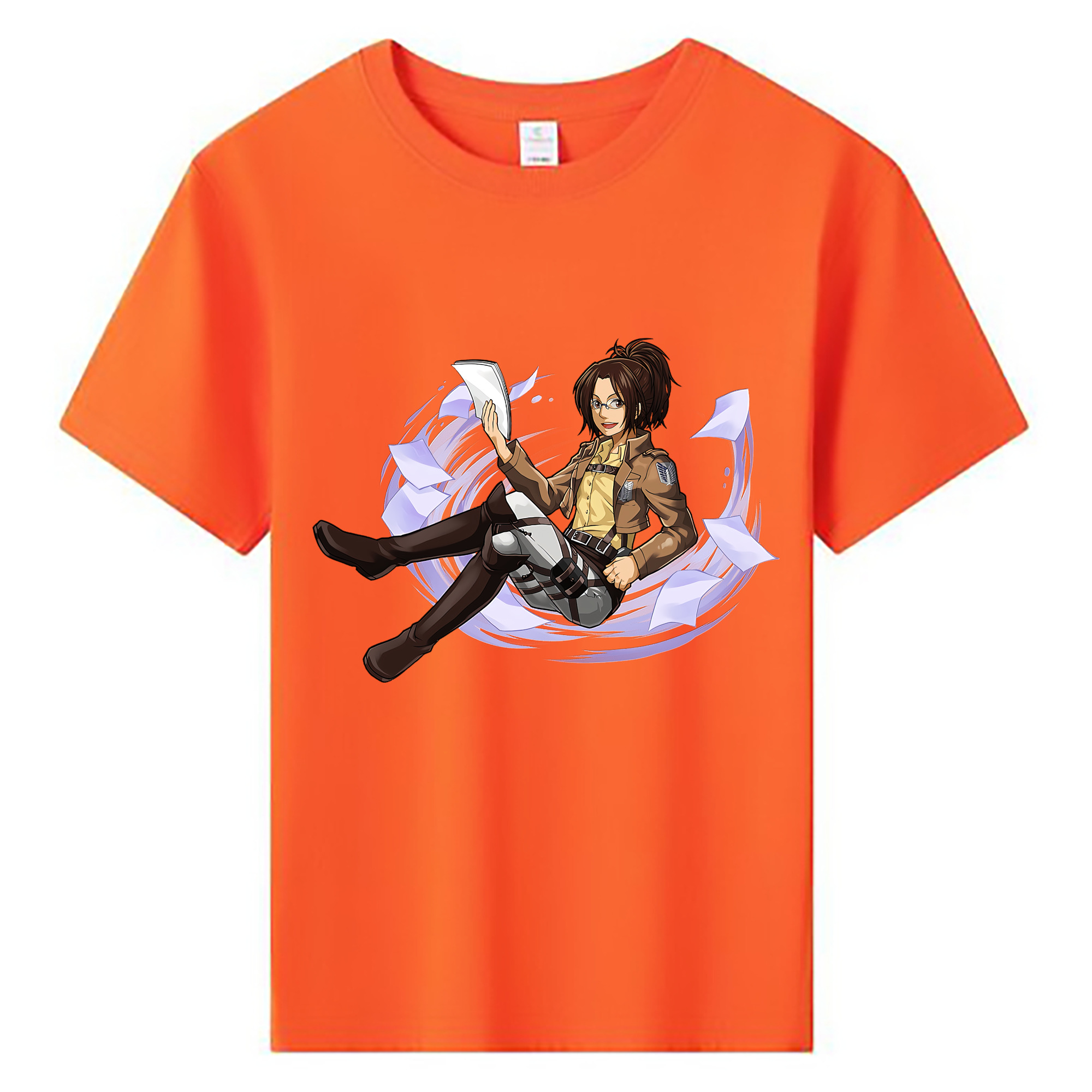 （画像用） 進撃の巨人 ハンジ·ゾエ Attack on Titan Hanji Zoe 綿100％キッズTシャツ（フロントプリント）