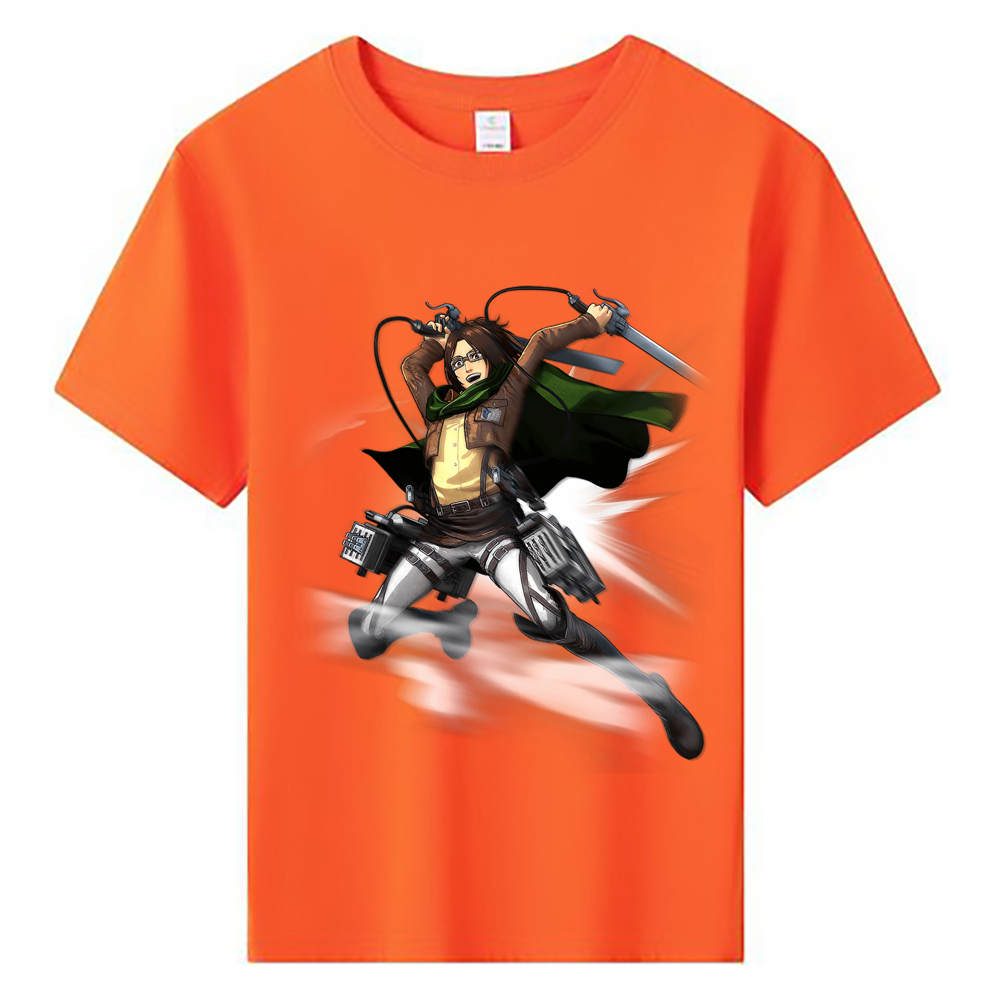 （画像用） 進撃の巨人 ハンジ·ゾエ Attack on Titan Hanji Zoe 綿100％キッズTシャツ（フロントプリント）