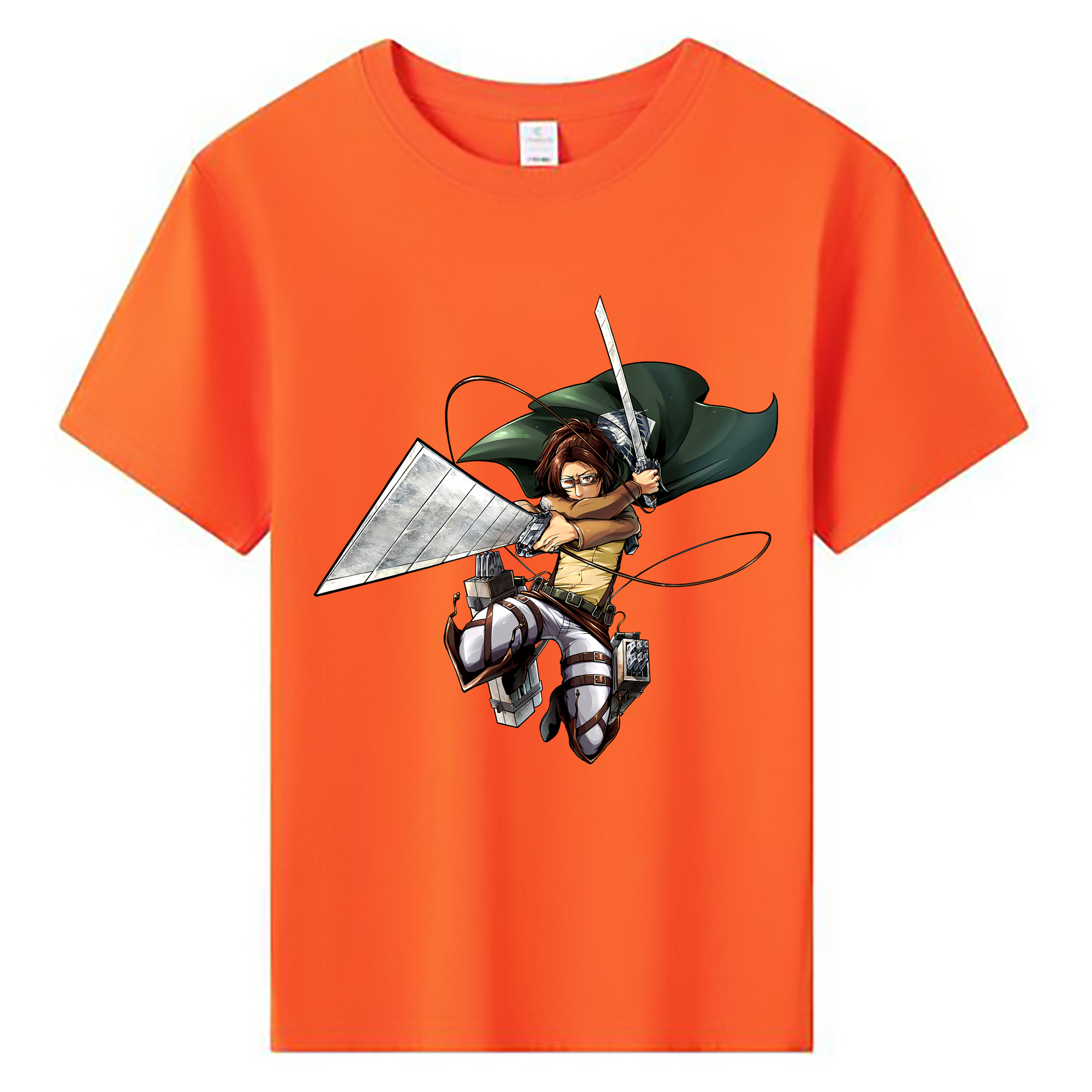 （画像用） 進撃の巨人 ハンジ·ゾエ Attack on Titan Hanji Zoe 綿100％キッズTシャツ（フロントプリント）