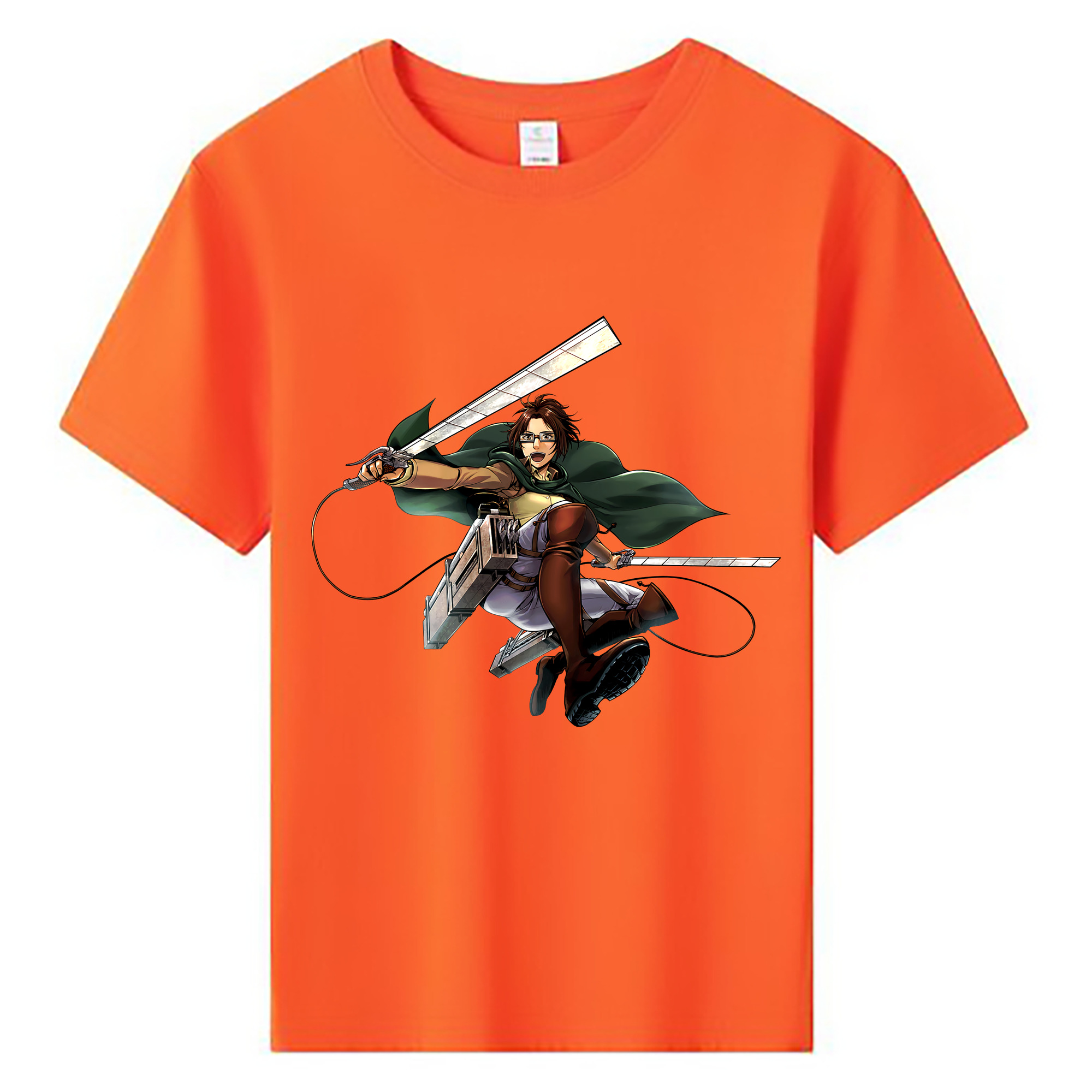 （画像用） 進撃の巨人 ハンジ·ゾエ Attack on Titan Hanji Zoe 綿100％キッズTシャツ（フロントプリント）