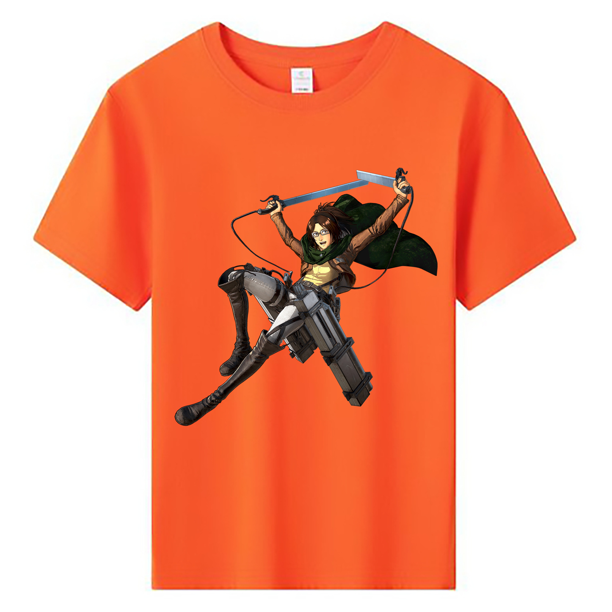 （画像用） 進撃の巨人 ハンジ·ゾエ Attack on Titan Hanji Zoe 綿100％キッズTシャツ（フロントプリント）
