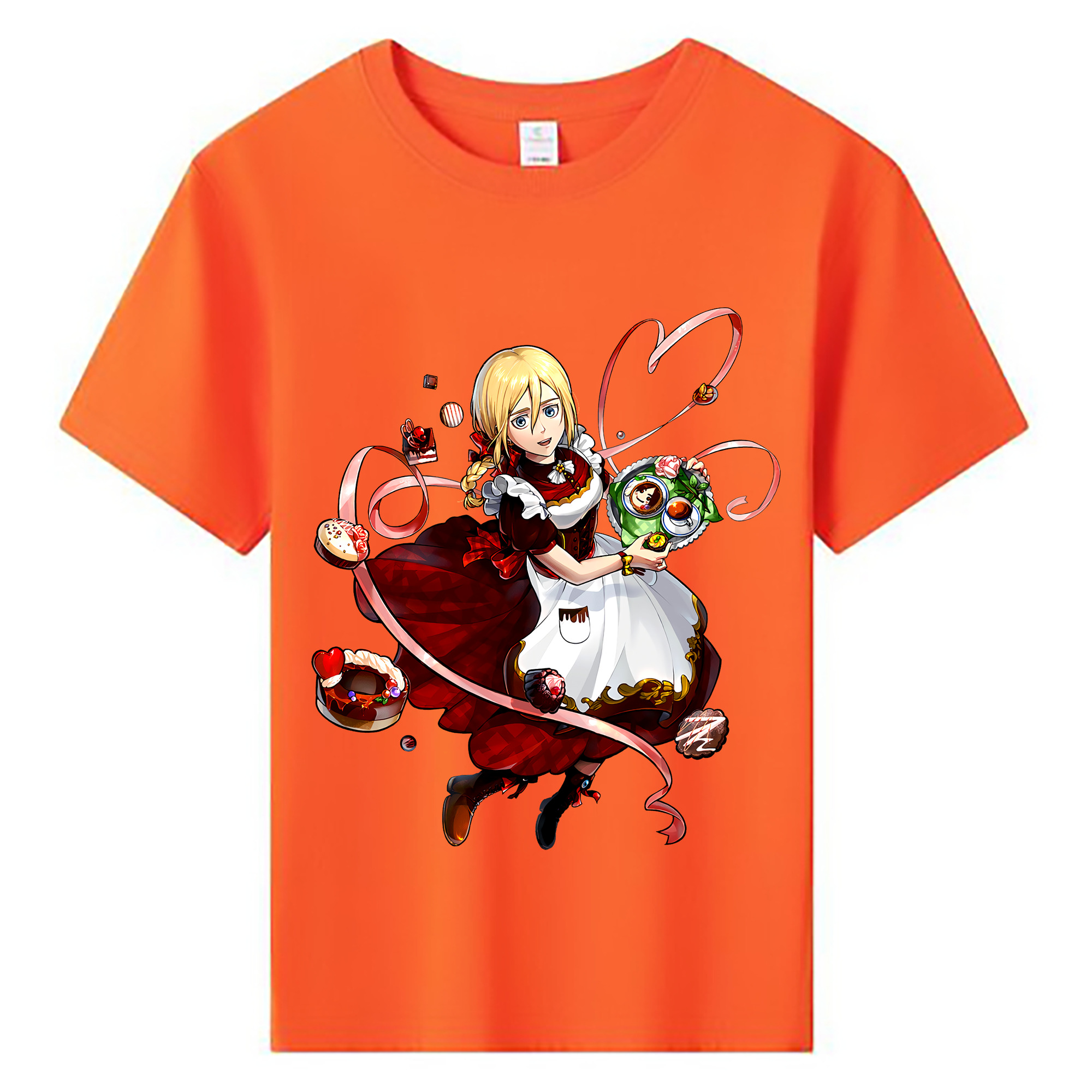 （画像用） 進撃の巨人 クリスタ·レンズ Attack on Titan Christa Lenz 綿100％キッズTシャツ（フロントプリント）