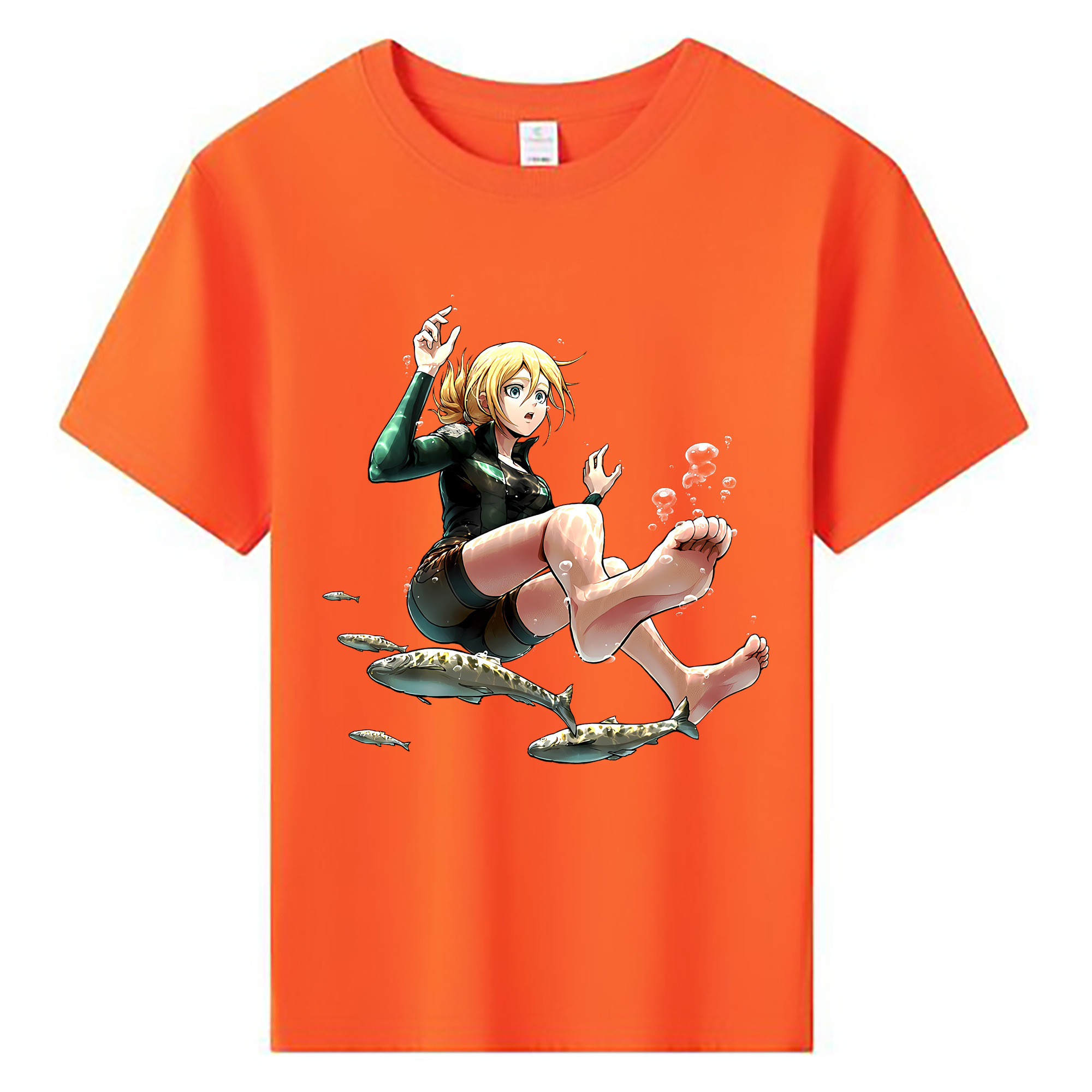 （画像用） 進撃の巨人 クリスタ·レンズ Attack on Titan Christa Lenz 綿100％キッズTシャツ（フロントプリント）