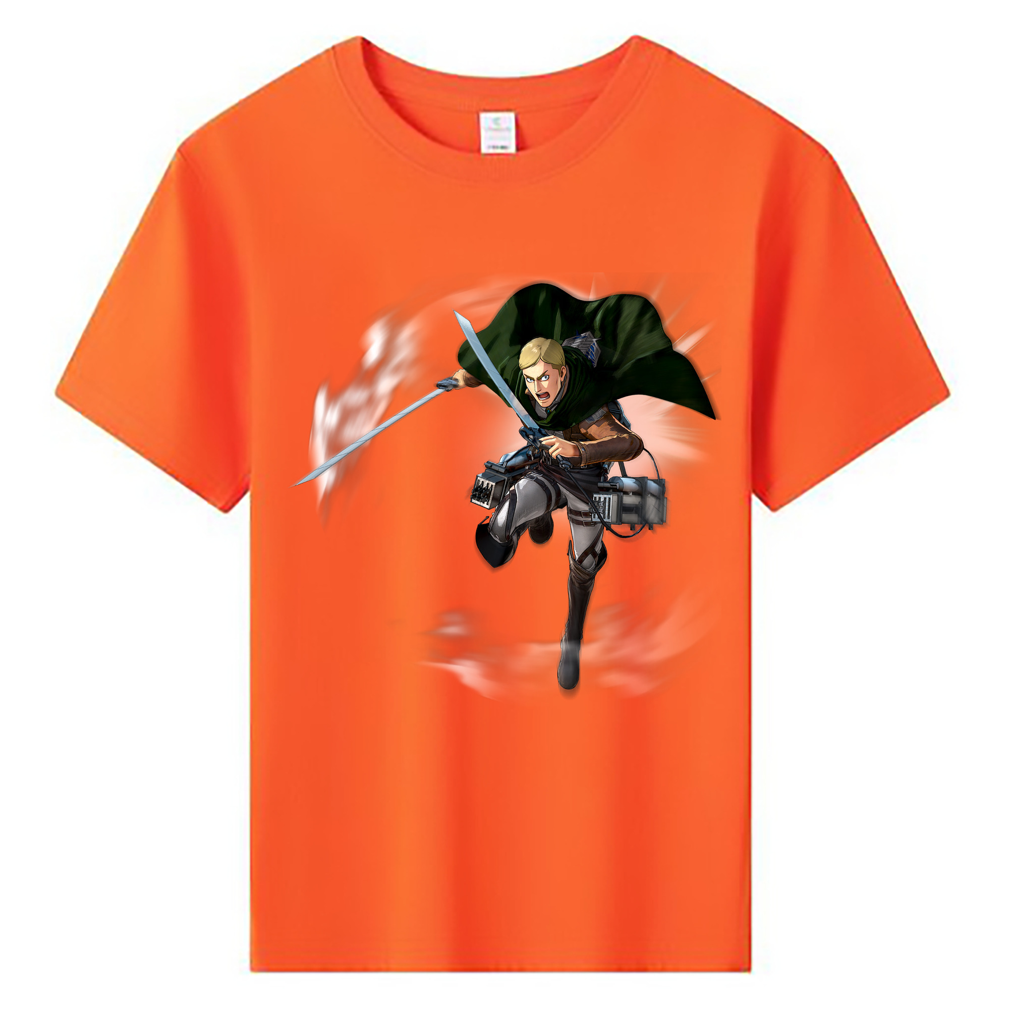 （画像用） 進撃の巨人 エルヴィン・スミス Attack on Titan Erwin Smith 綿100％キッズTシャツ（フロントプリント）