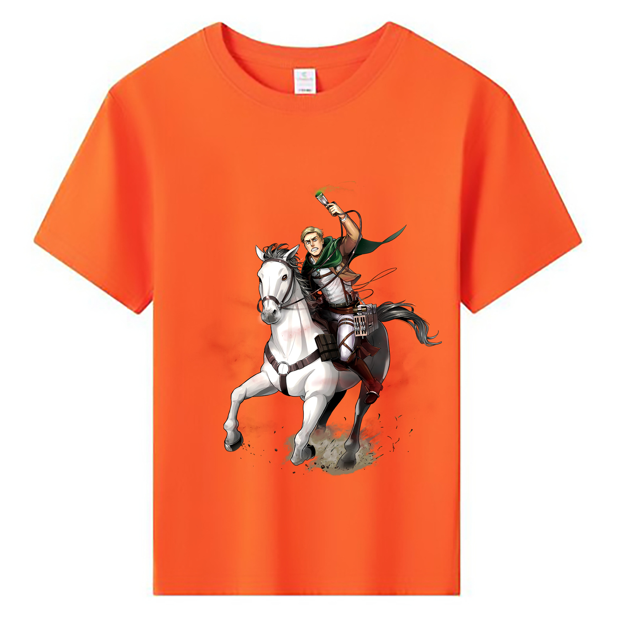 （画像用） 進撃の巨人 エルヴィン・スミス Attack on Titan Erwin Smith 綿100％キッズTシャツ（フロントプリント）