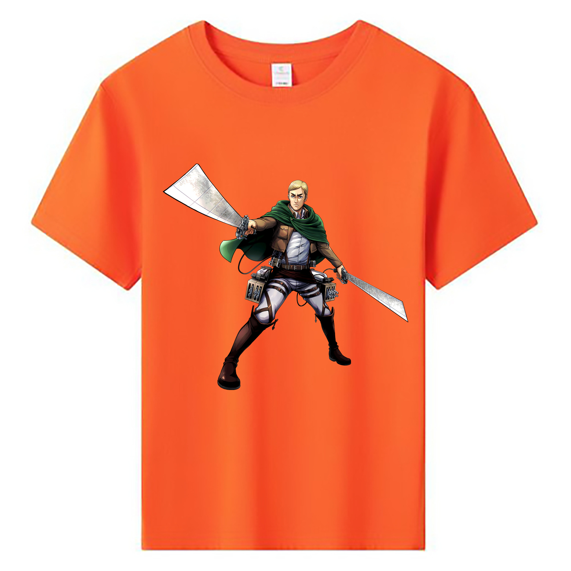 （画像用） 進撃の巨人 エルヴィン・スミス Attack on Titan Erwin Smith 綿100％キッズTシャツ（フロントプリント）