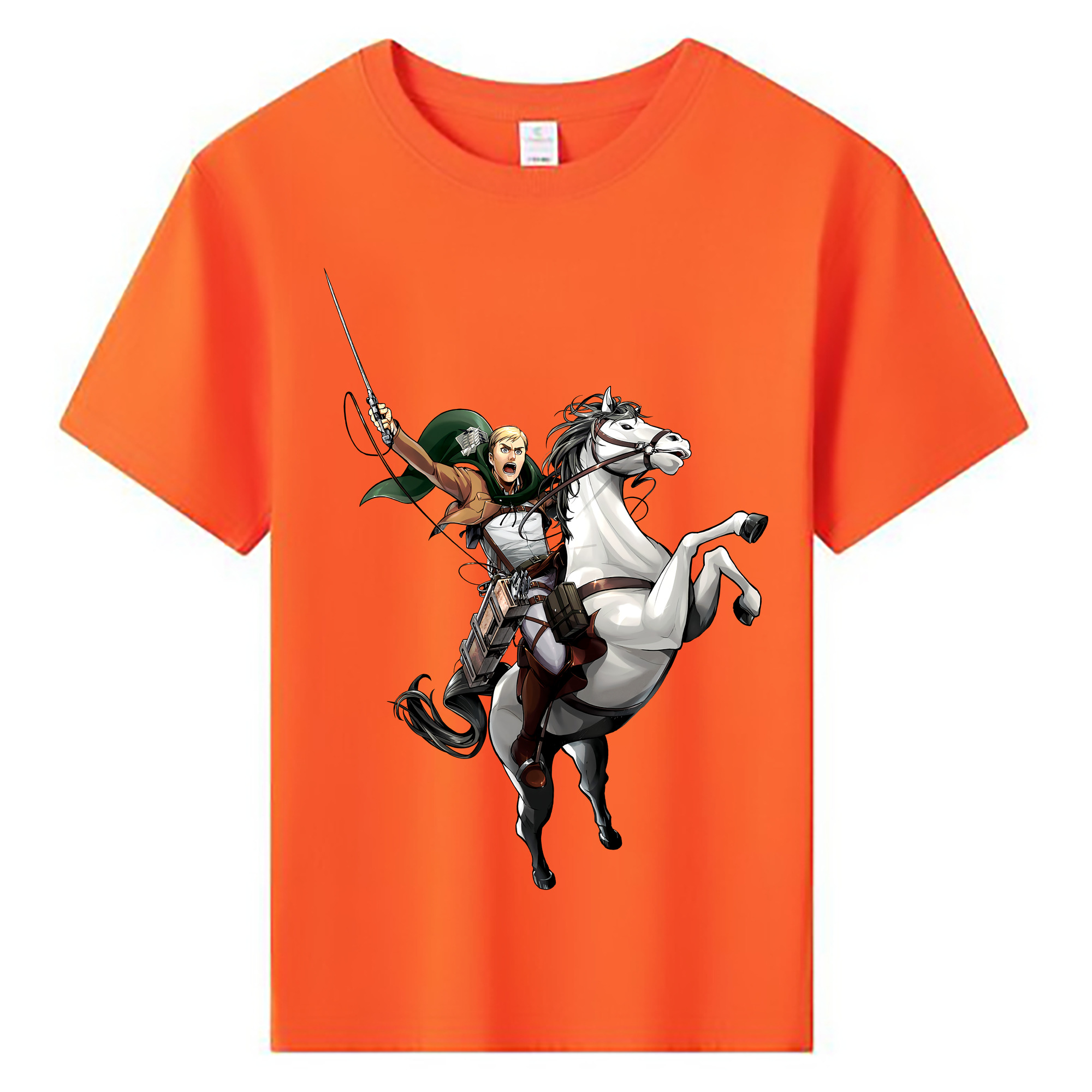 （画像用） 進撃の巨人 エルヴィン・スミス Attack on Titan Erwin Smith 綿100％キッズTシャツ（フロントプリント）