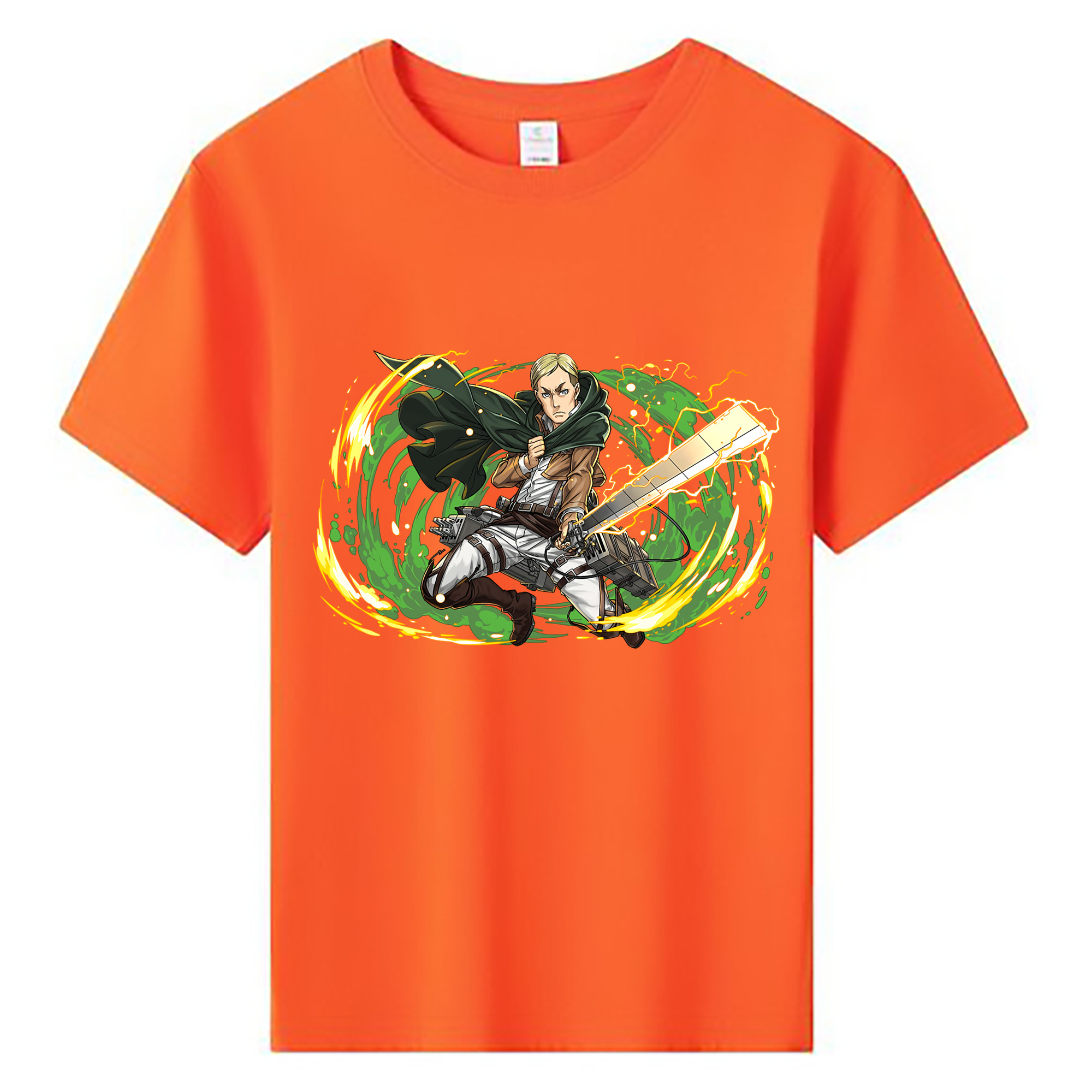 （画像用） 進撃の巨人 エルヴィン・スミス Attack on Titan Erwin Smith 綿100％キッズTシャツ（フロントプリント）