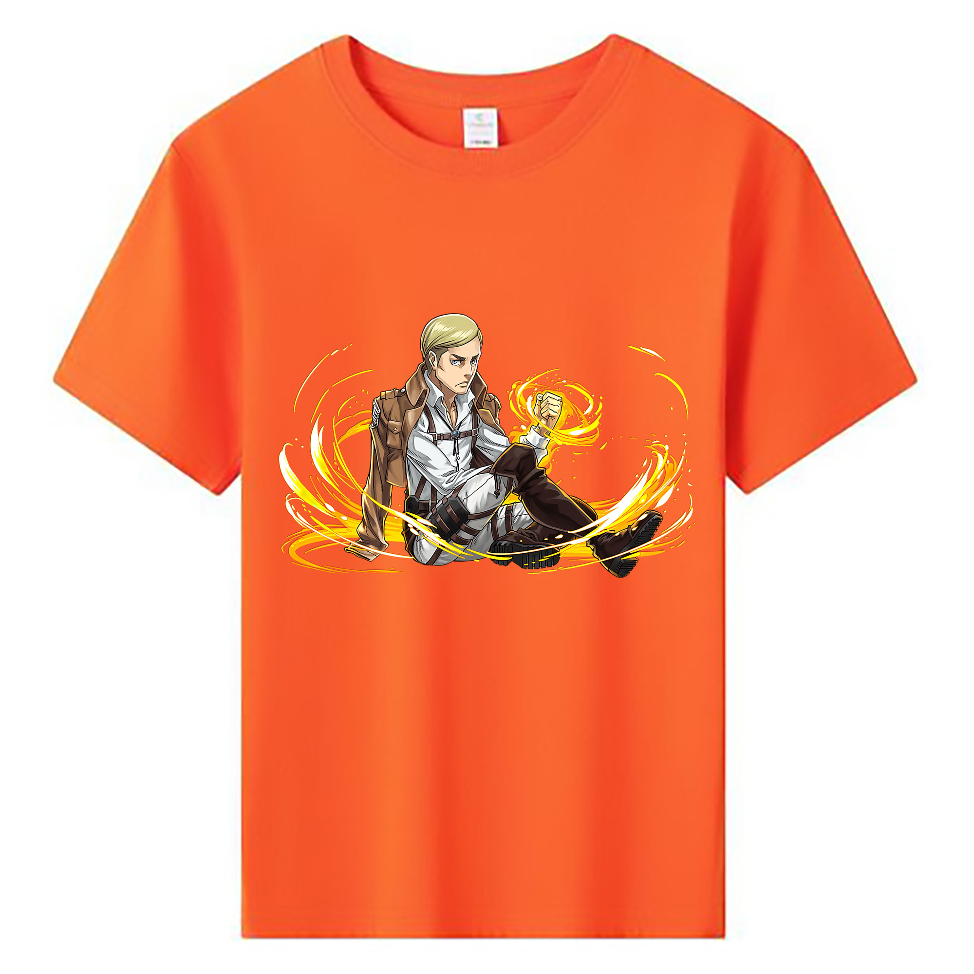 （画像用） 進撃の巨人 エルヴィン・スミス Attack on Titan Erwin Smith 綿100％キッズTシャツ（フロントプリント）