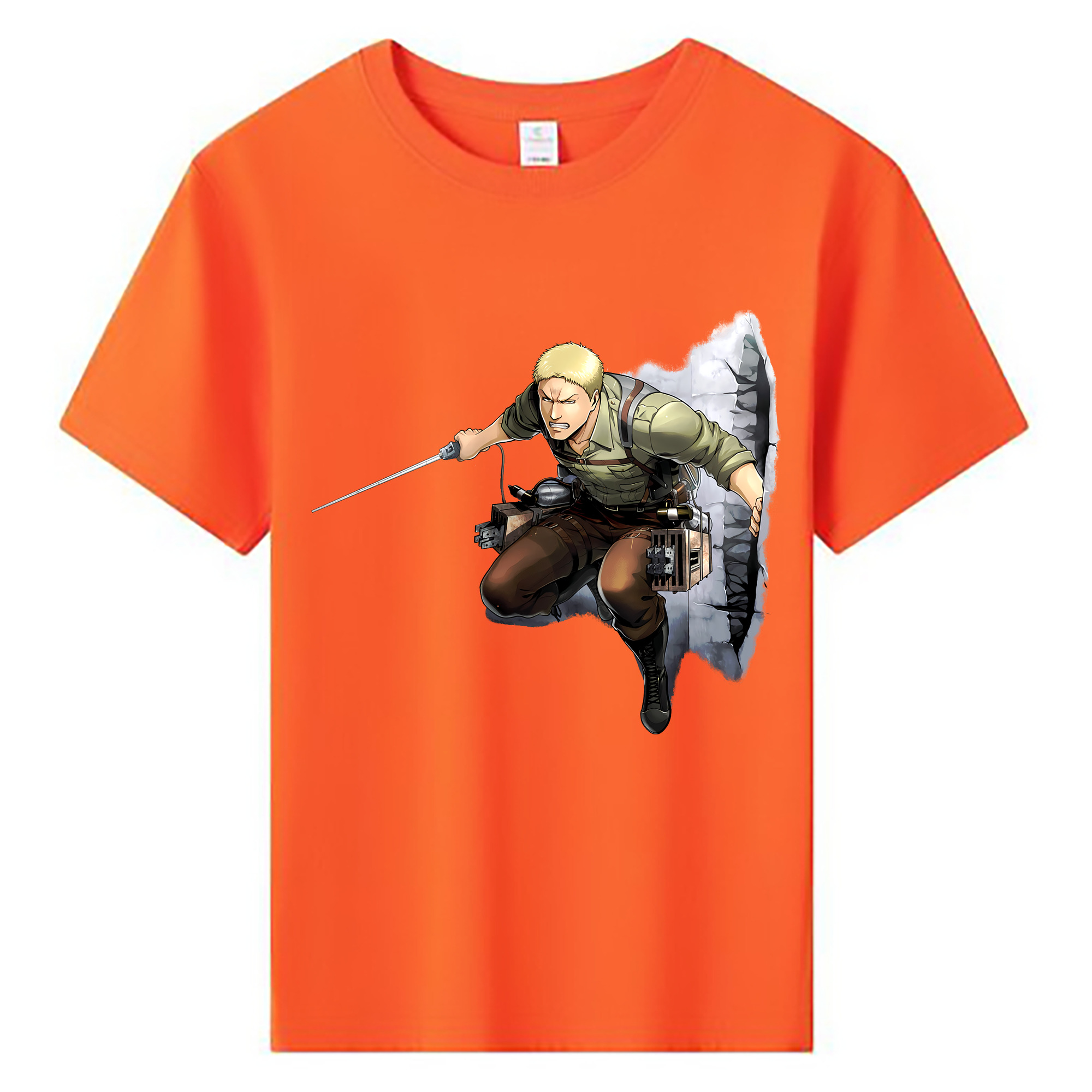 （画像用） 進撃の巨人 ライナー・ブラウン Attack on Titan Reiner Braun 綿100％キッズTシャツ（フロントプリント）