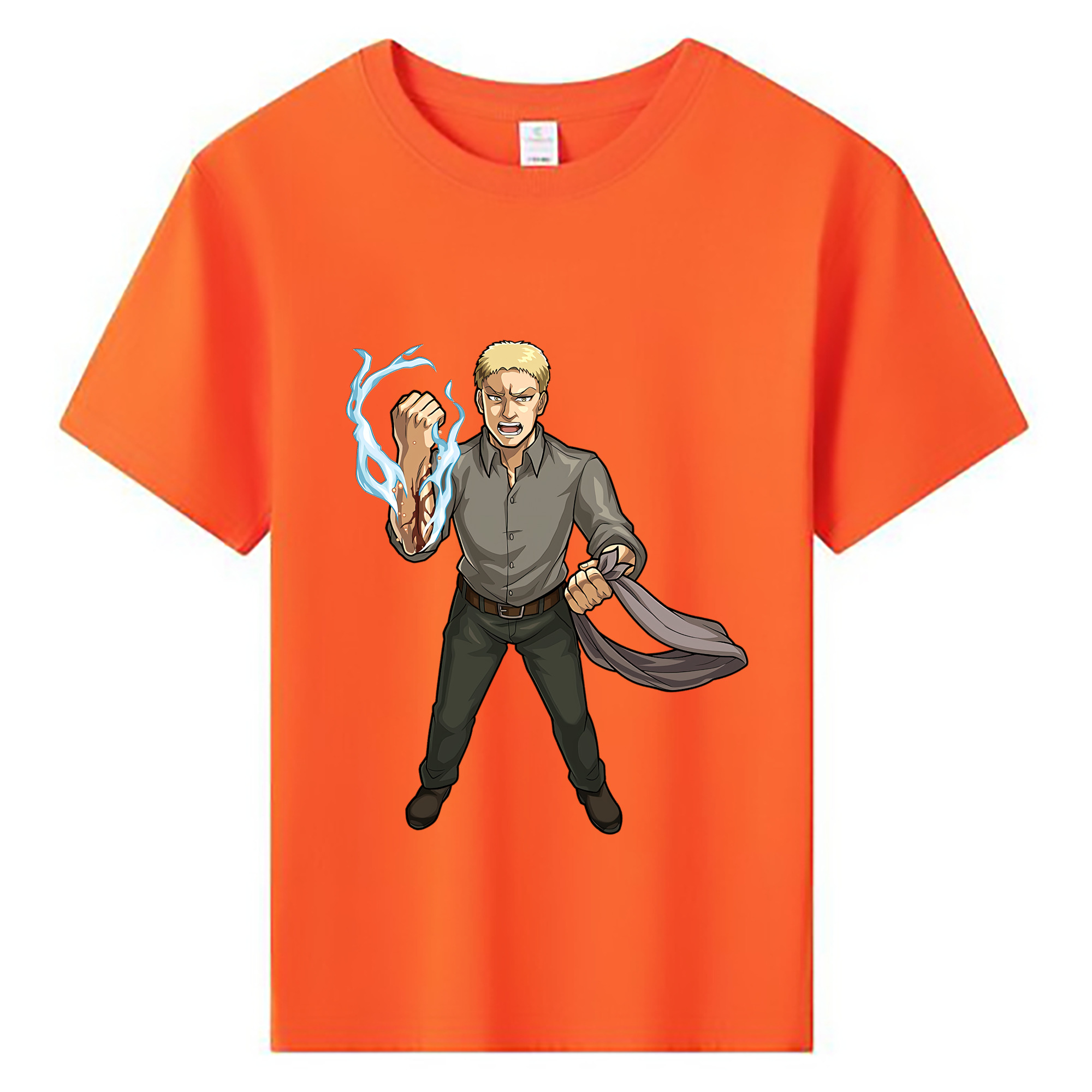 （画像用） 進撃の巨人 ライナー・ブラウン Attack on Titan Reiner Braun 綿100％キッズTシャツ（フロントプリント）