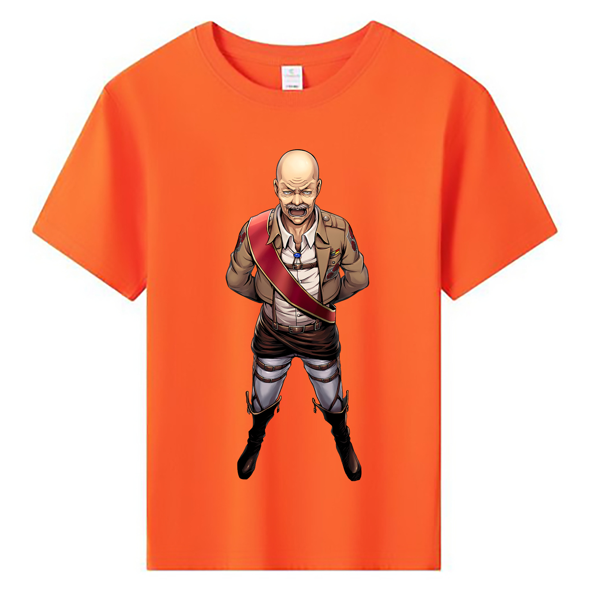 （画像用） 進撃の巨人 ドット·ピクシス Attack on Titan Dot Pixis 綿100％キッズTシャツ（フロントプリント）