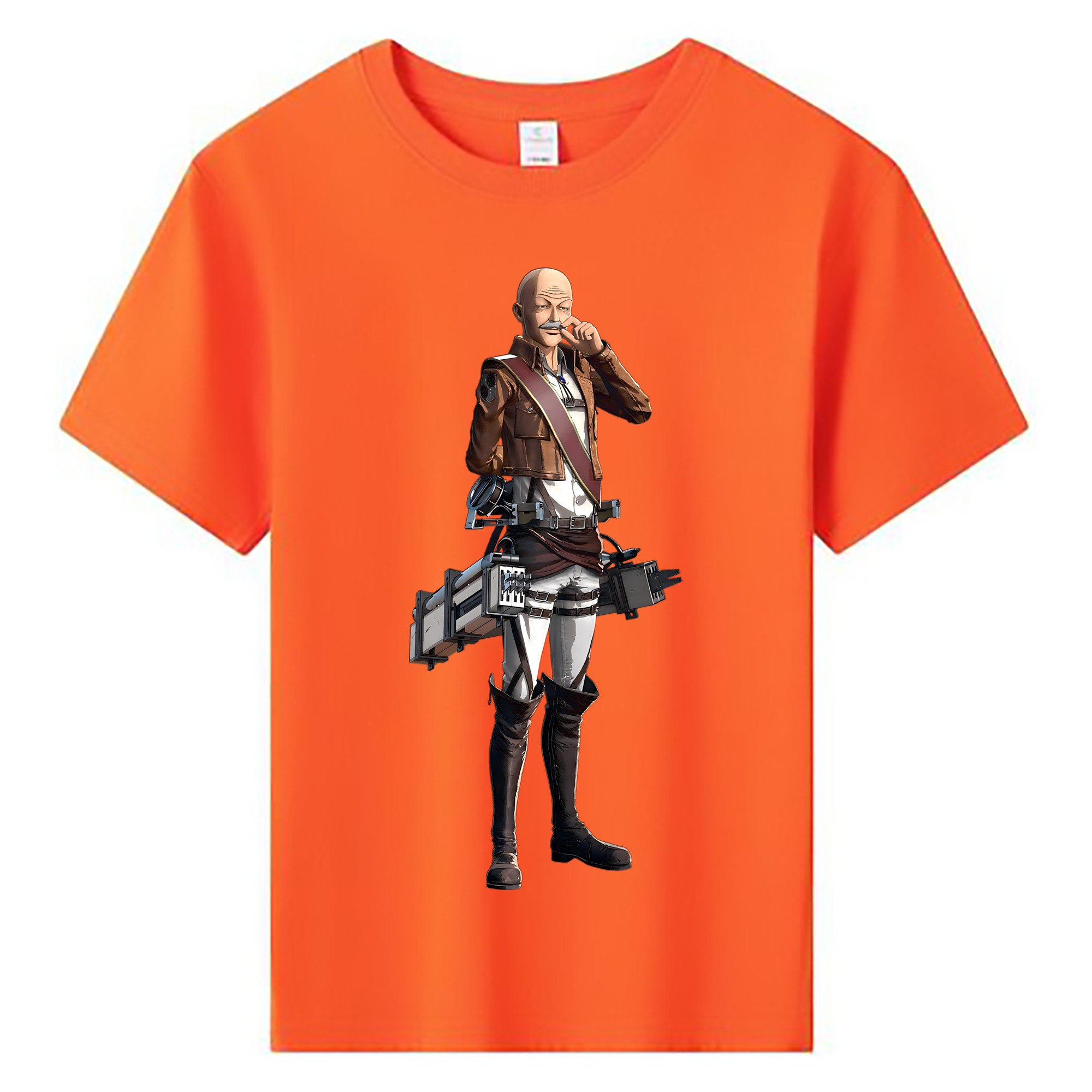 （画像用） 進撃の巨人 ドット·ピクシス Attack on Titan Dot Pixis 綿100％キッズTシャツ（フロントプリント）