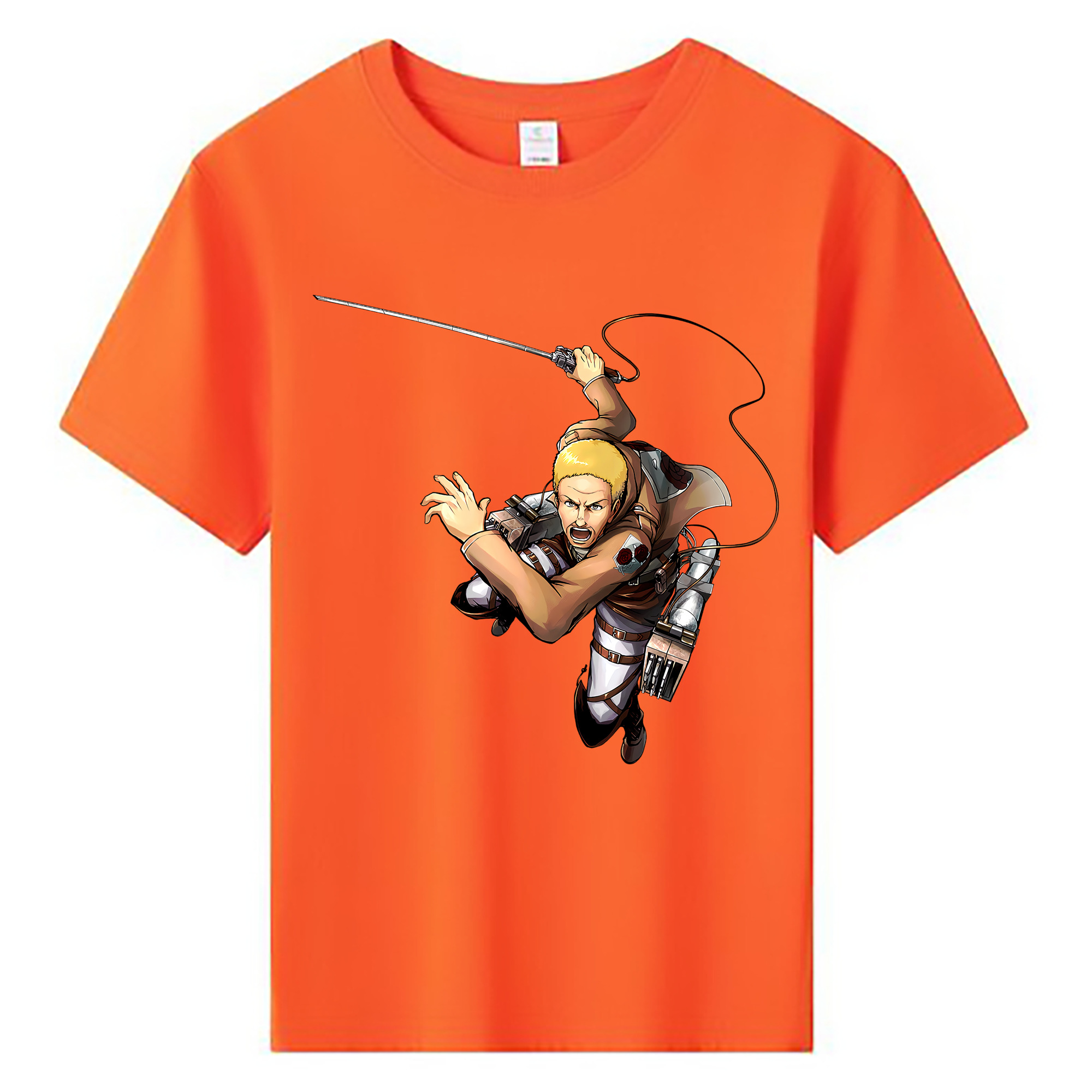 （画像用） 進撃の巨人 ハンネス Attack on Titan Hannes 綿100％キッズTシャツ（フロントプリント）