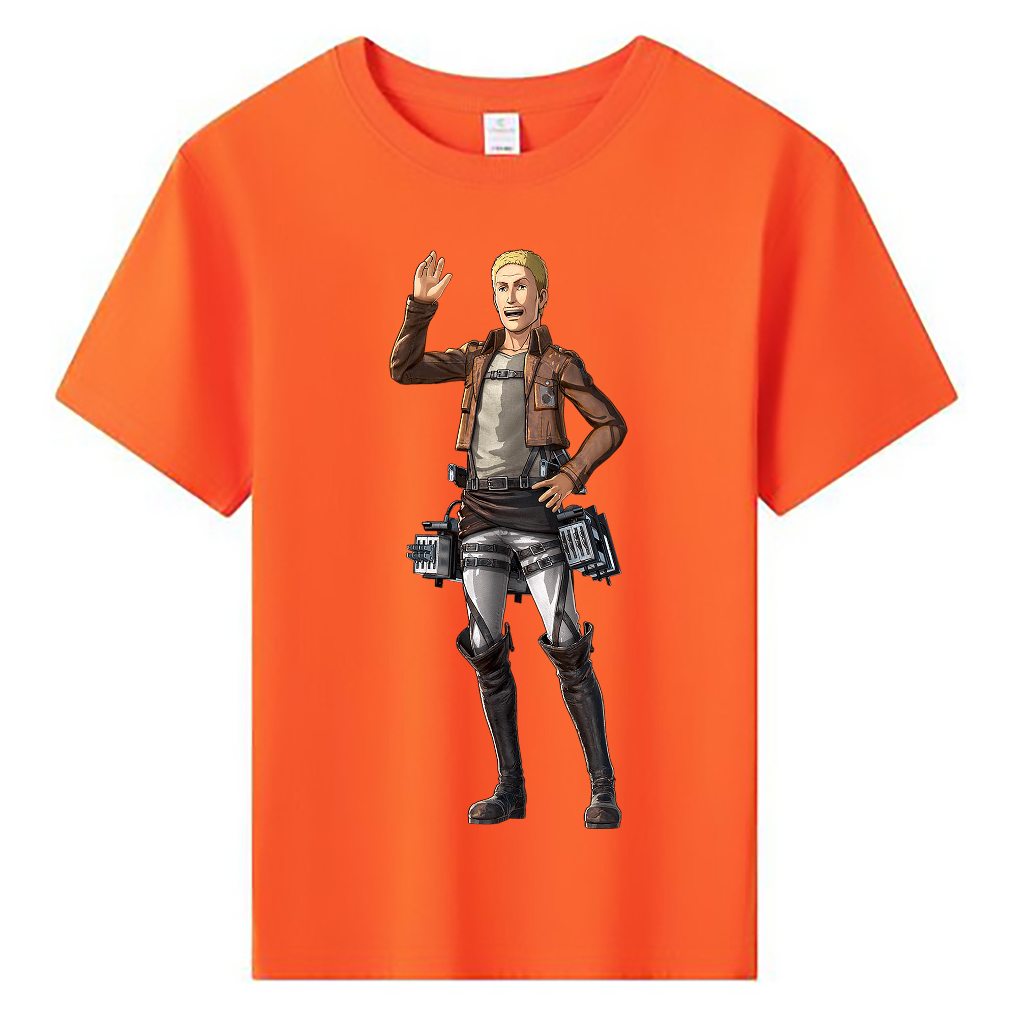 （画像用） 進撃の巨人 ハンネス Attack on Titan Hannes 綿100％キッズTシャツ（フロントプリント）