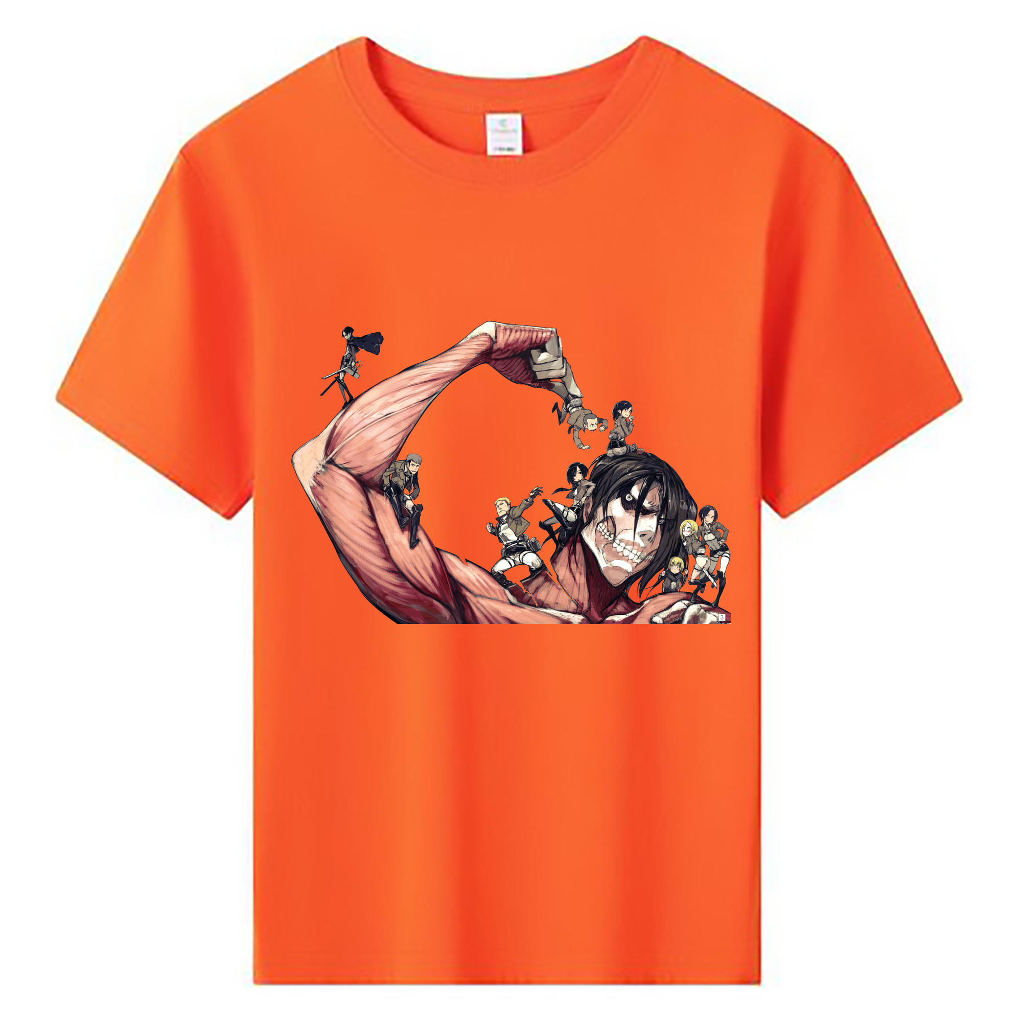 （画像用） 進撃の巨人 Attack on Titan 綿100％キッズTシャツ（フロントプリント）