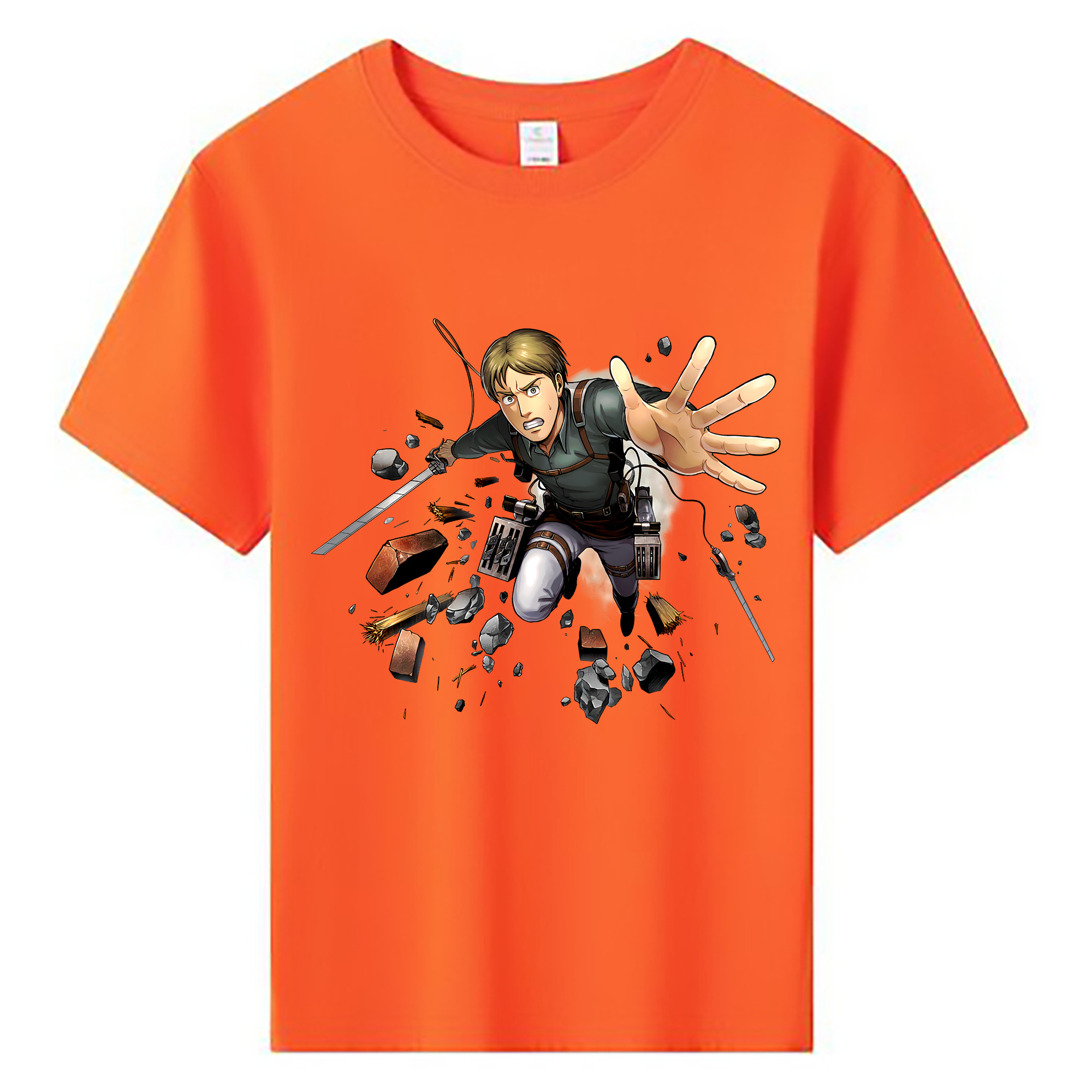（画像用） 進撃の巨人 Attack on Titan 綿100％キッズTシャツ（フロントプリント）