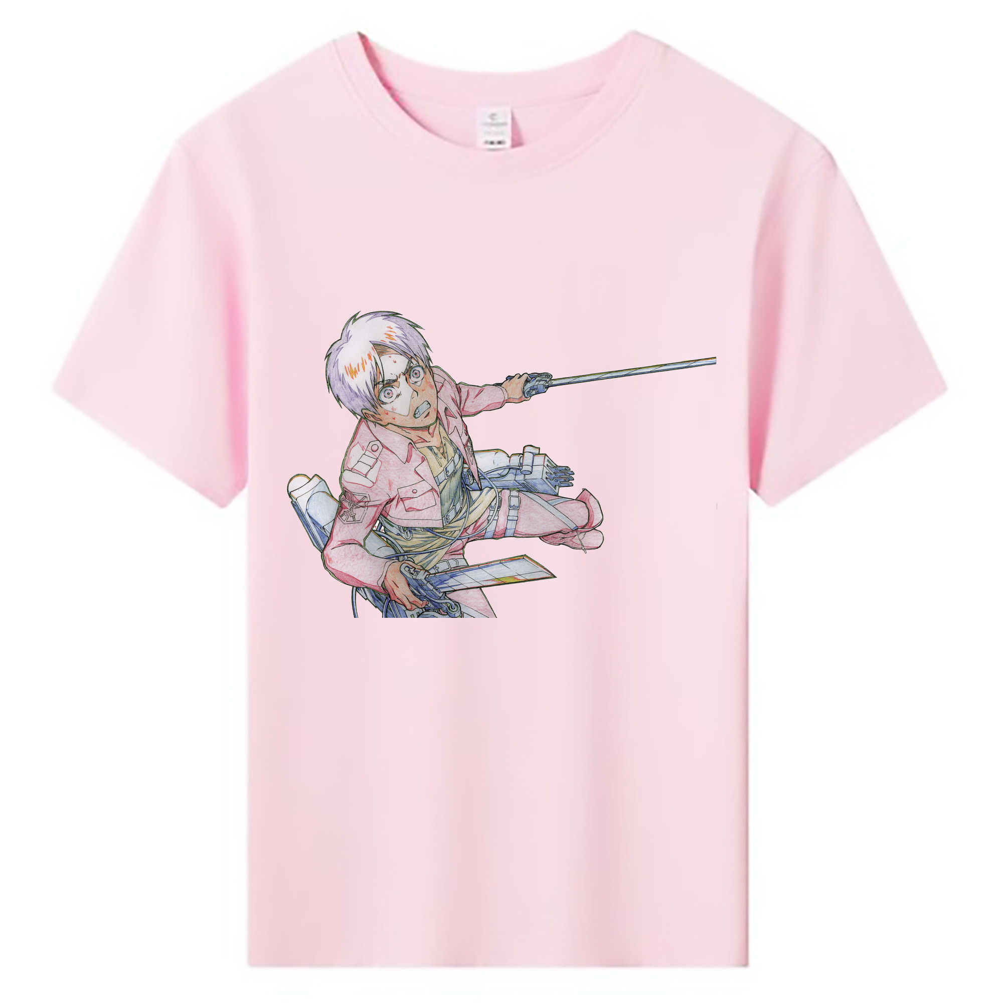 （画像用） 進撃の巨人 エレン･イェーガー Attack on Titan Eren Jäger 綿100％キッズTシャツ（フロントプリント）