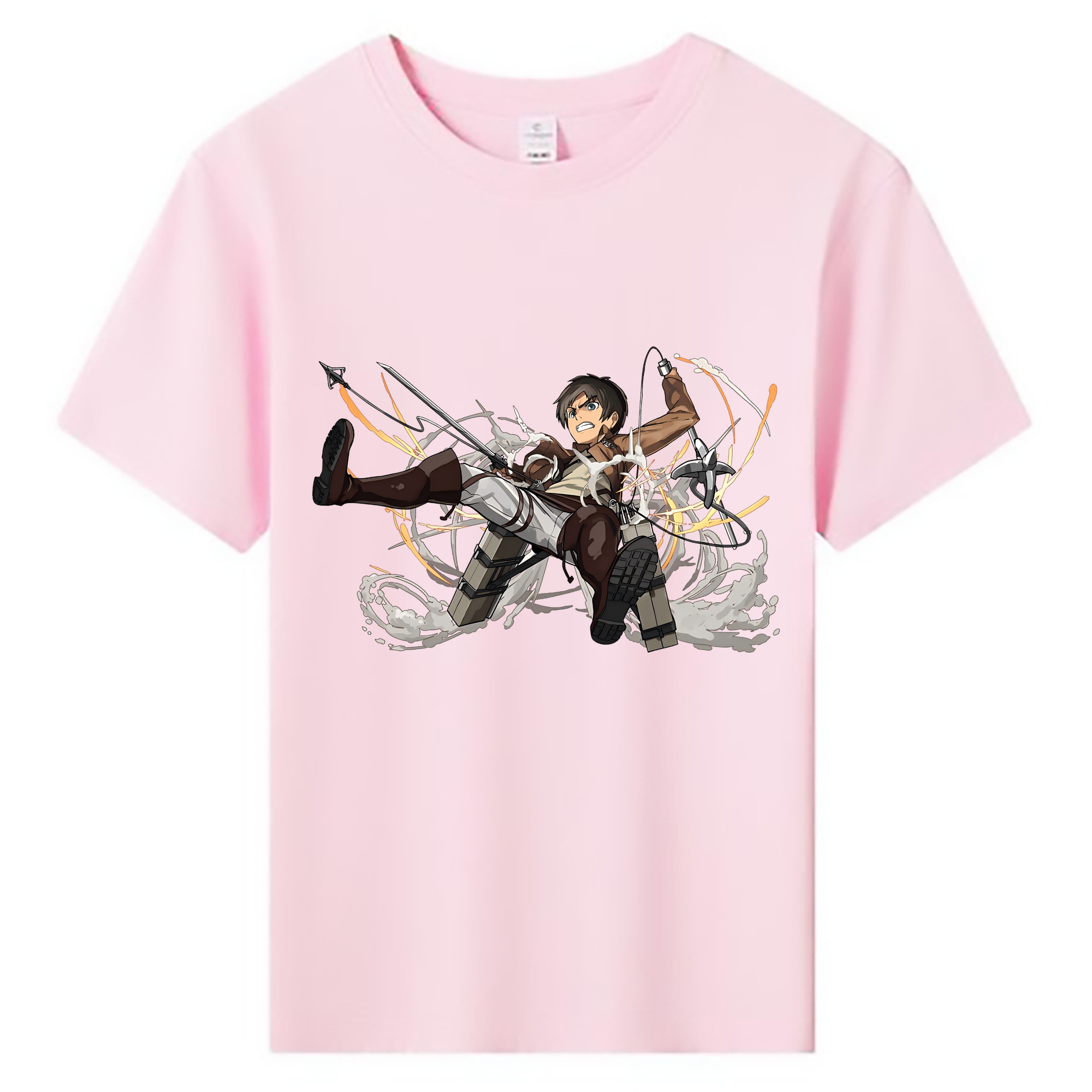 （画像用） 進撃の巨人 エレン･イェーガー Attack on Titan Eren Jäger 綿100％キッズTシャツ（フロントプリント）