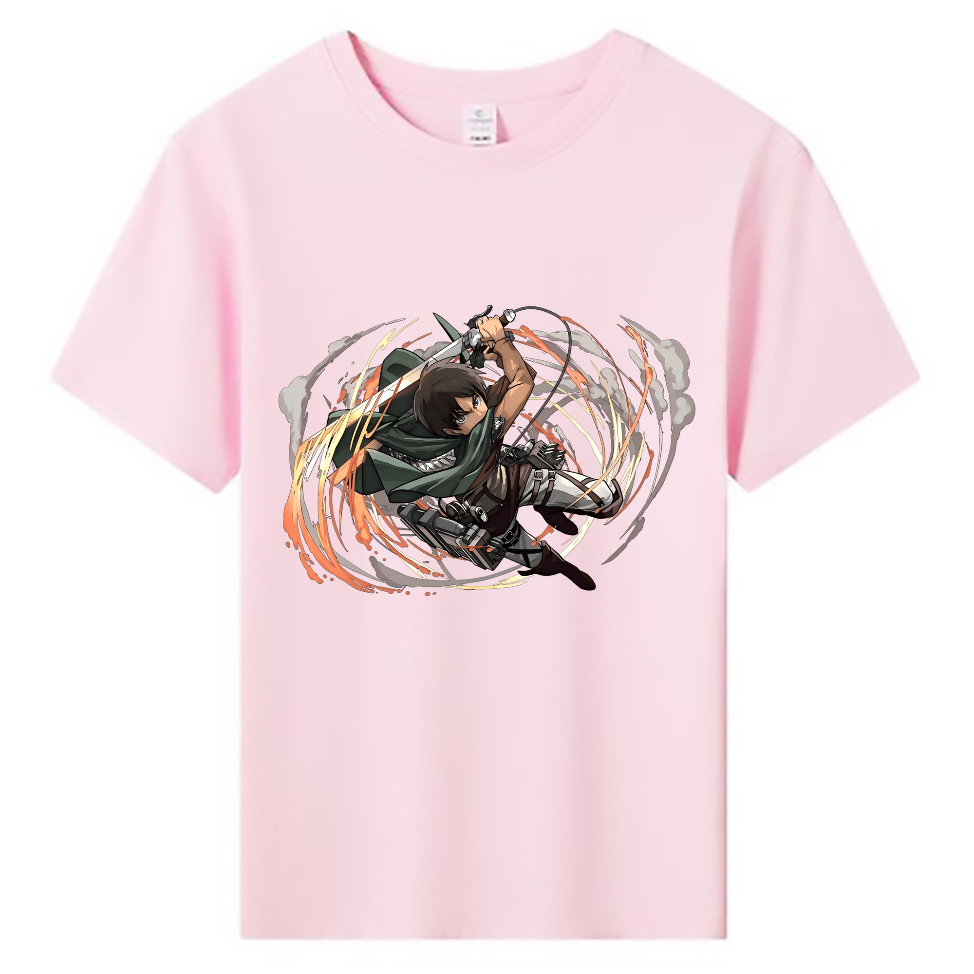 （画像用） 進撃の巨人 エレン･イェーガー Attack on Titan Eren Jäger 綿100％キッズTシャツ（フロントプリント）