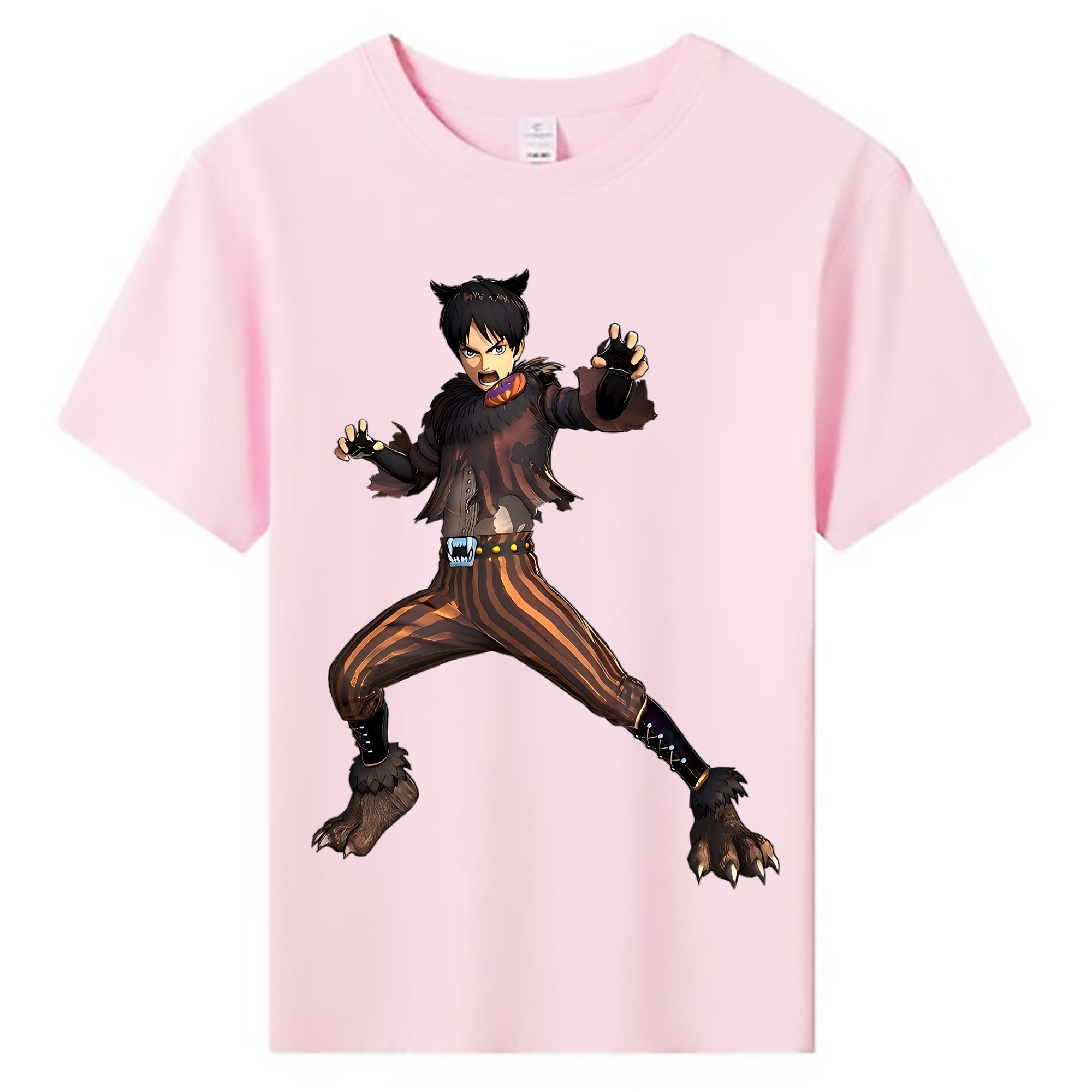 （画像用） 進撃の巨人 エレン･イェーガー Attack on Titan Eren Jäger 綿100％キッズTシャツ（フロントプリント）