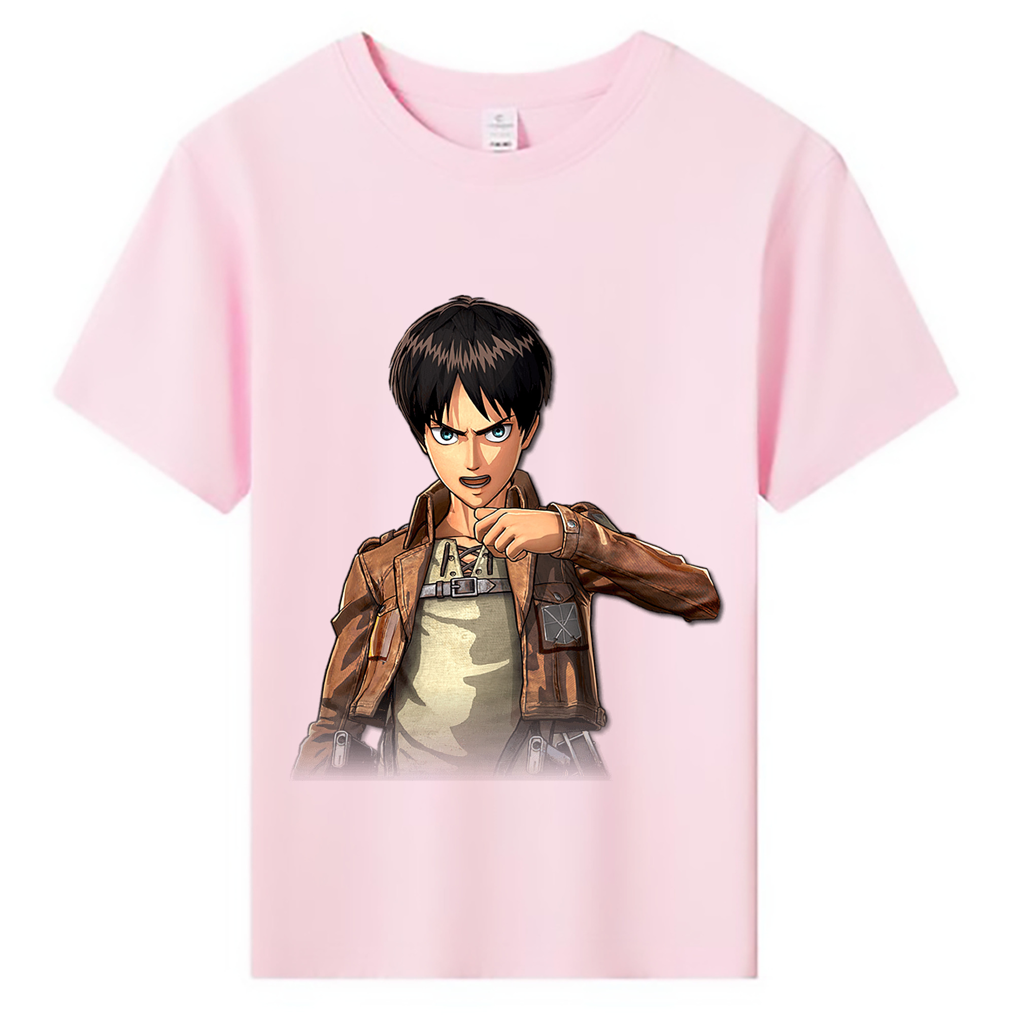 （画像用） 進撃の巨人 エレン･イェーガー Attack on Titan Eren Jäger 綿100％キッズTシャツ（フロントプリント）
