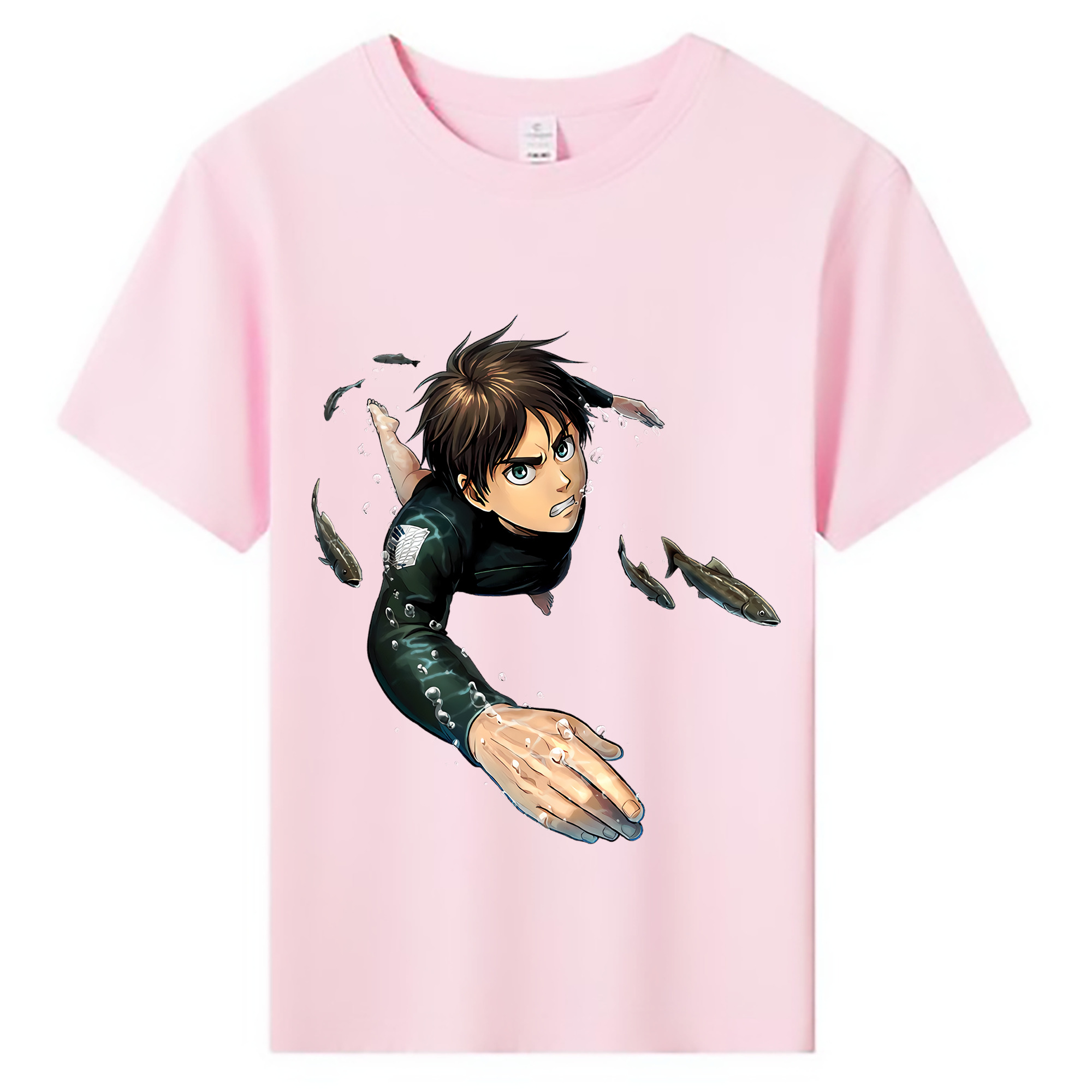 （画像用） 進撃の巨人 エレン･イェーガー Attack on Titan Eren Jäger 綿100％キッズTシャツ（フロントプリント）