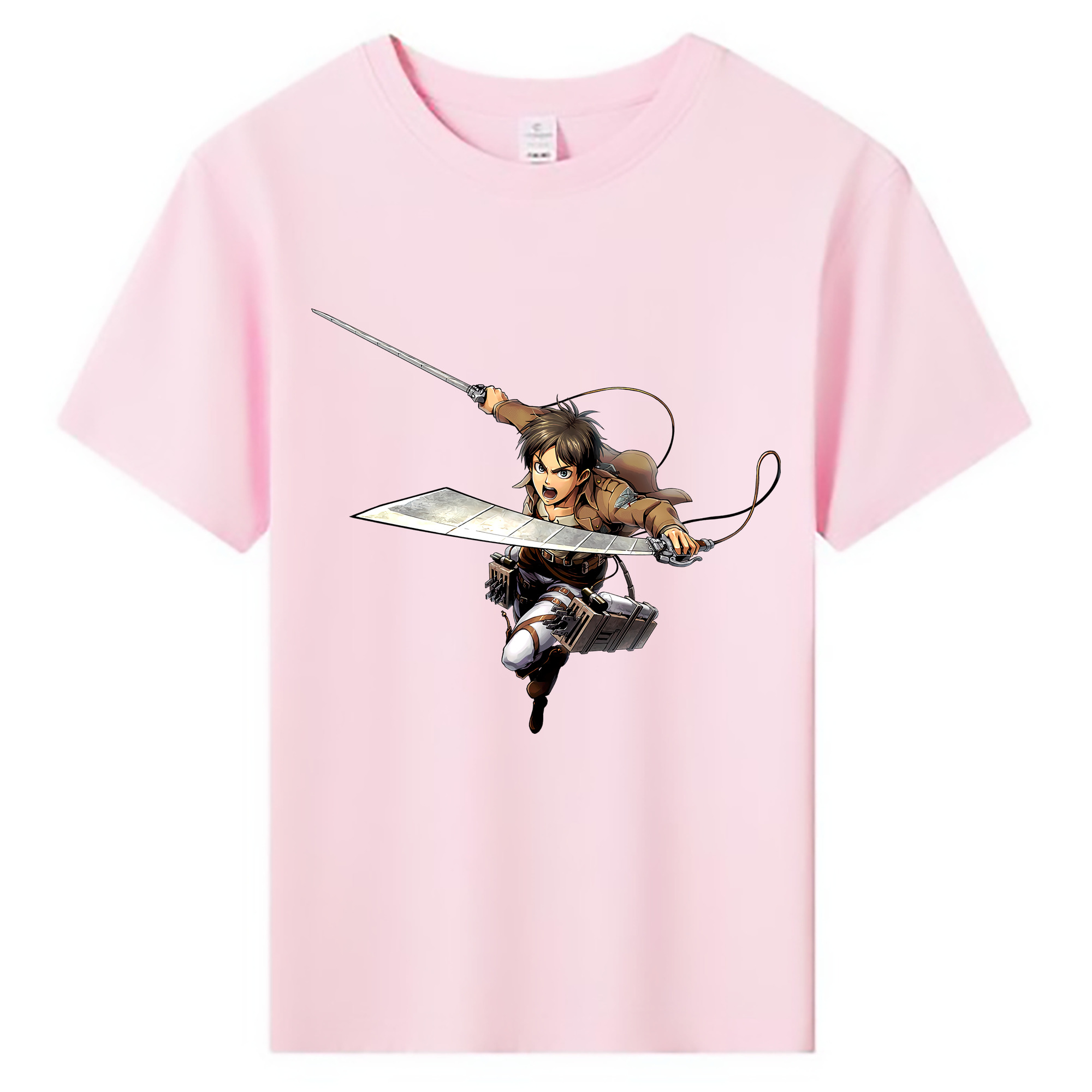 （画像用） 進撃の巨人 エレン･イェーガー Attack on Titan Eren Jäger 綿100％キッズTシャツ（フロントプリント）