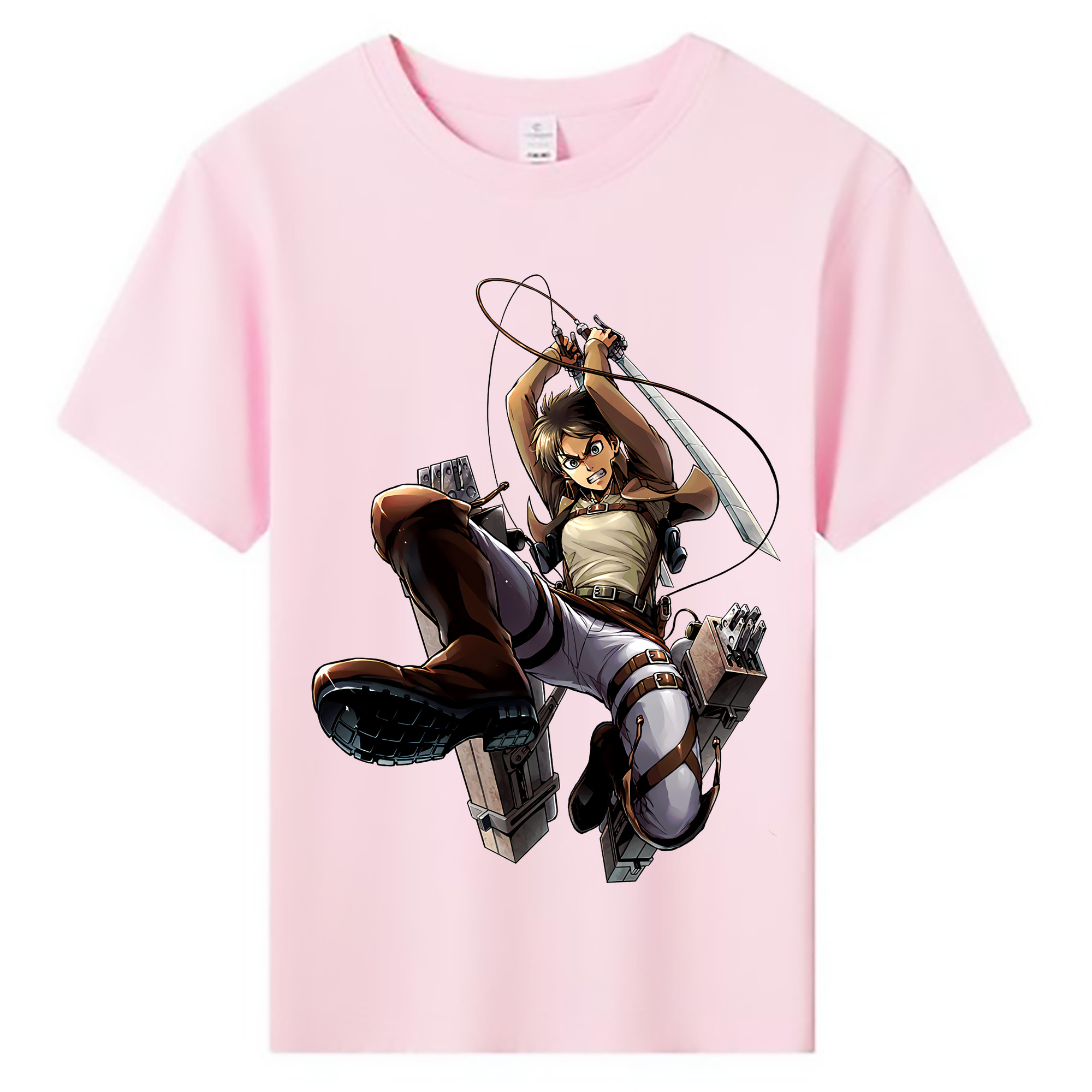 （画像用） 進撃の巨人 エレン･イェーガー Attack on Titan Eren Jäger 綿100％キッズTシャツ（フロントプリント）