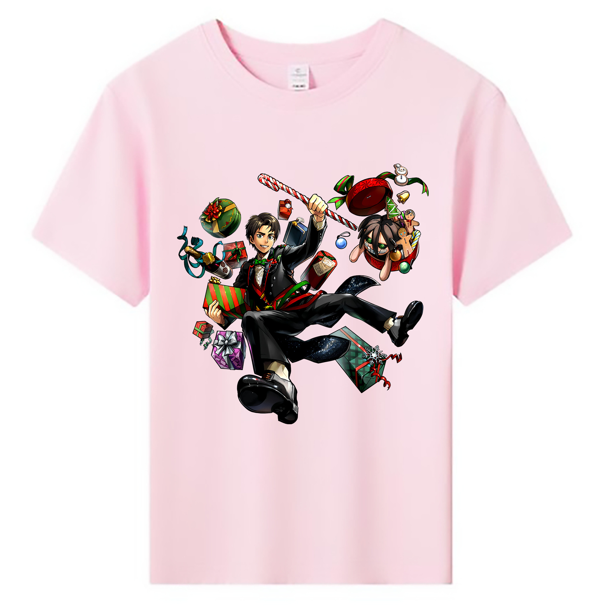 （画像用） 進撃の巨人 エレン･イェーガー Attack on Titan Eren Jäger 綿100％キッズTシャツ（フロントプリント）