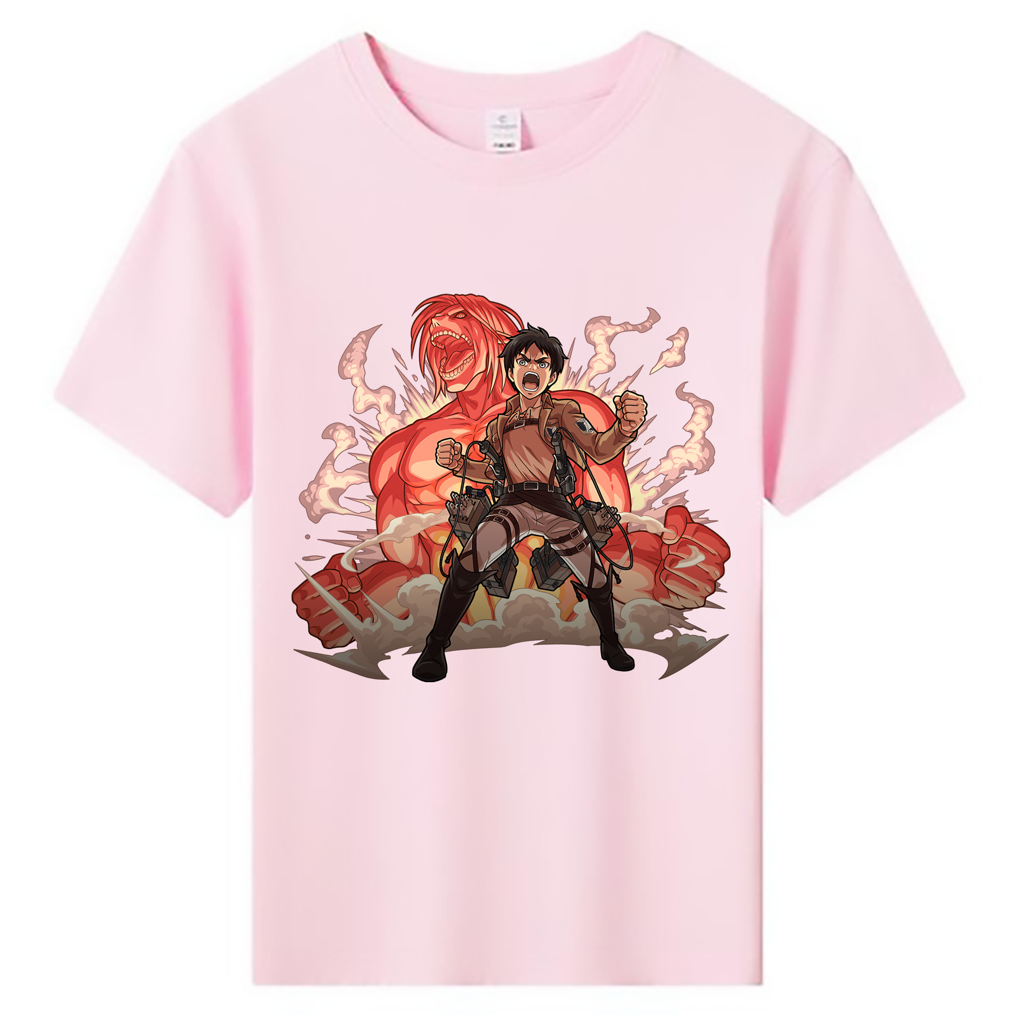 （画像用） 進撃の巨人 エレン･イェーガー Attack on Titan Eren Jäger 綿100％キッズTシャツ（フロントプリント）