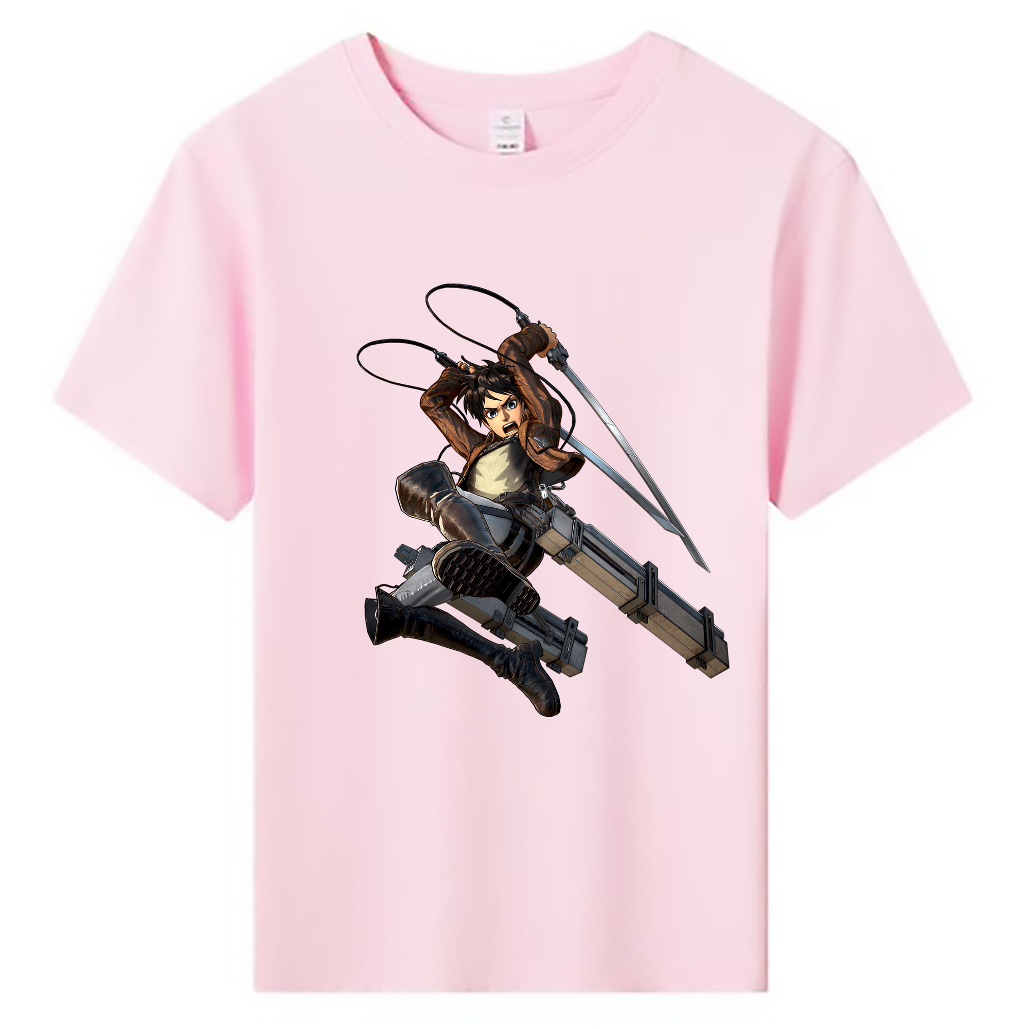 （画像用） 進撃の巨人 エレン･イェーガー Attack on Titan Eren Jäger 綿100％キッズTシャツ（フロントプリント）