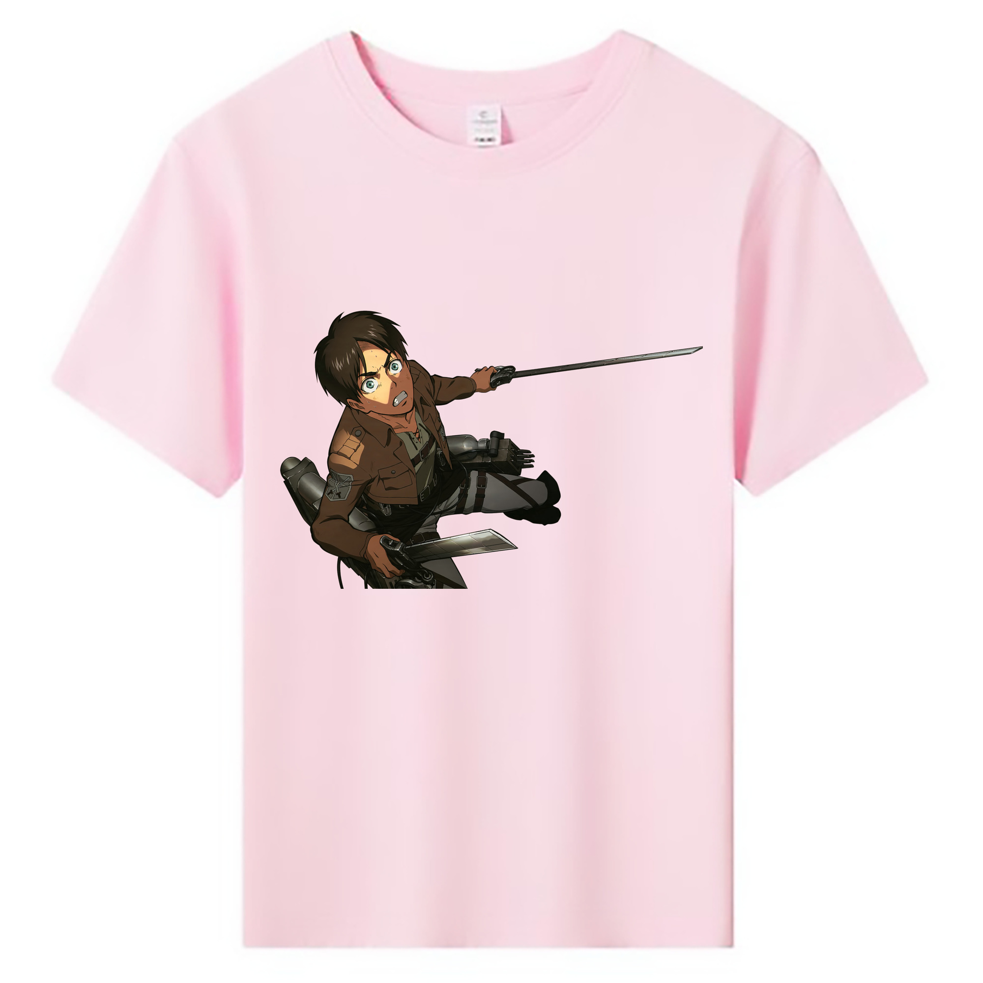 （画像用） 進撃の巨人 エレン･イェーガー Attack on Titan Eren Jäger 綿100％キッズTシャツ（フロントプリント）