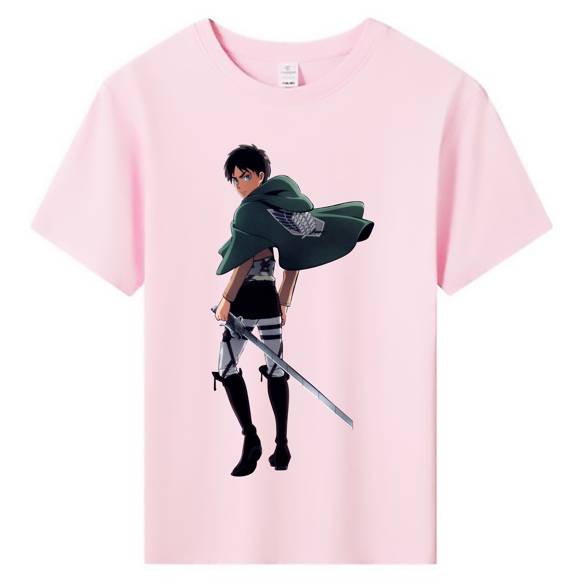 （画像用） 進撃の巨人 エレン･イェーガー Attack on Titan Eren Jäger 綿100％キッズTシャツ（フロントプリント）