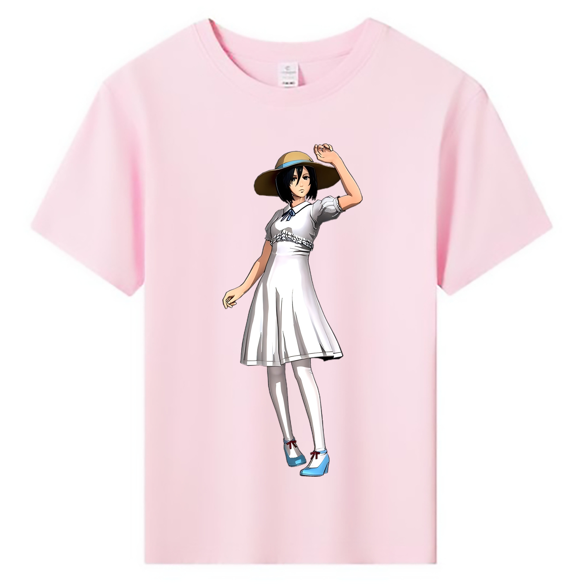 （画像用） 進撃の巨人 ミカサ·アッカーマン Attack on Titan Mikasa Ackerman 綿100％キッズTシャツ（フロントプリント）