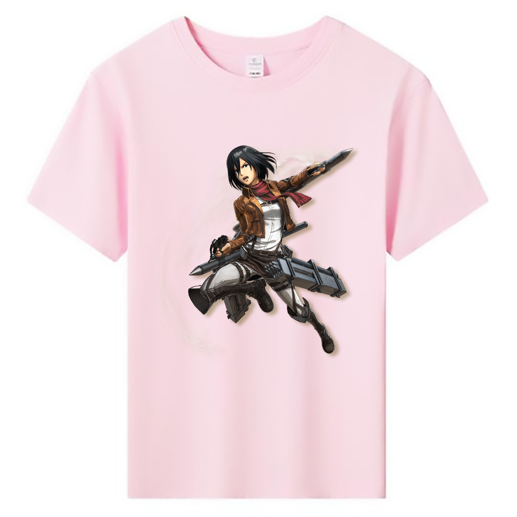 （画像用） 進撃の巨人 ミカサ·アッカーマン Attack on Titan Mikasa Ackerman 綿100％キッズTシャツ（フロントプリント）
