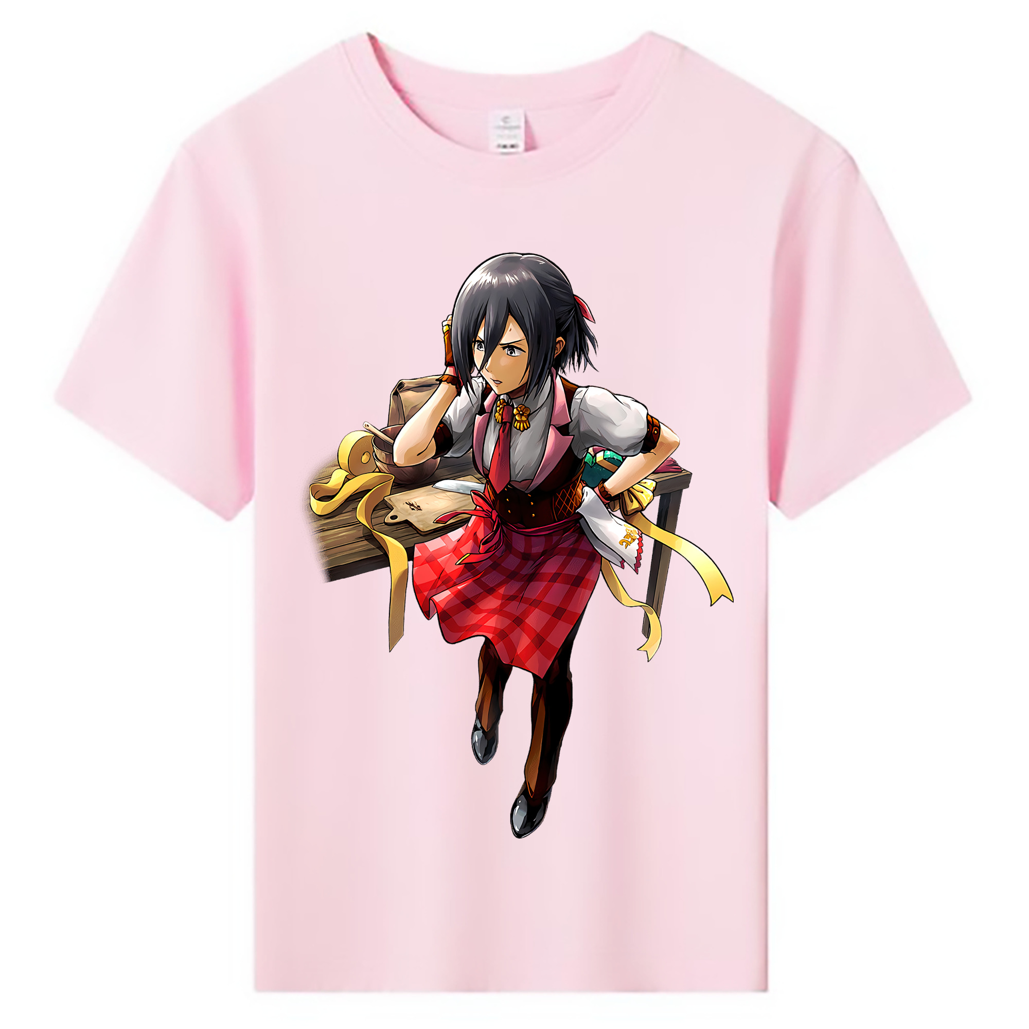 （画像用） 進撃の巨人 ミカサ·アッカーマン Attack on Titan Mikasa Ackerman 綿100％キッズTシャツ（フロントプリント）