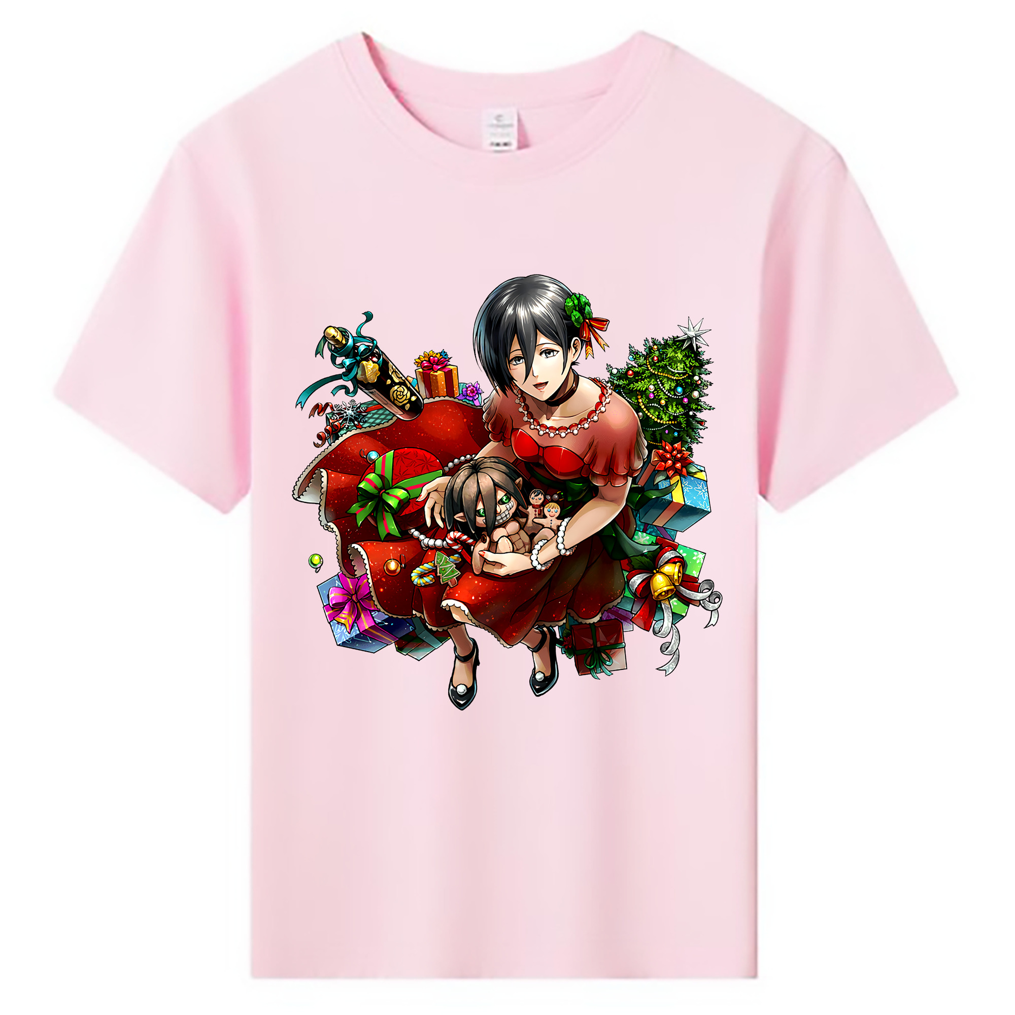 （画像用） 進撃の巨人 ミカサ·アッカーマン Attack on Titan Mikasa Ackerman 綿100％キッズTシャツ（フロントプリント）
