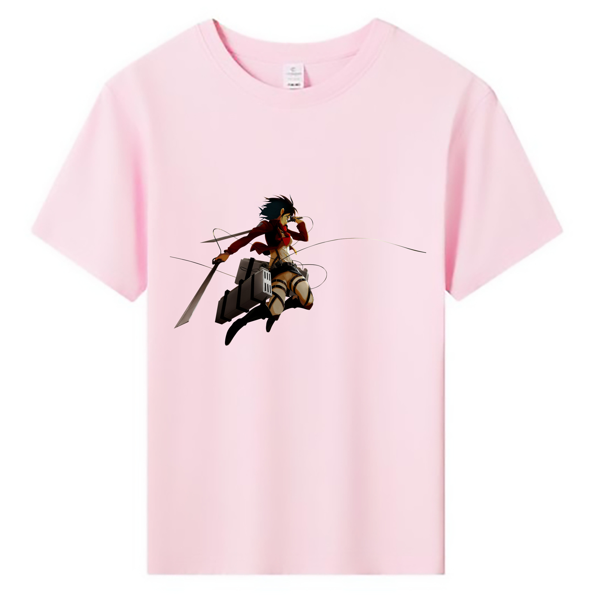（画像用） 進撃の巨人 ミカサ·アッカーマン Attack on Titan Mikasa Ackerman 綿100％キッズTシャツ（フロントプリント）