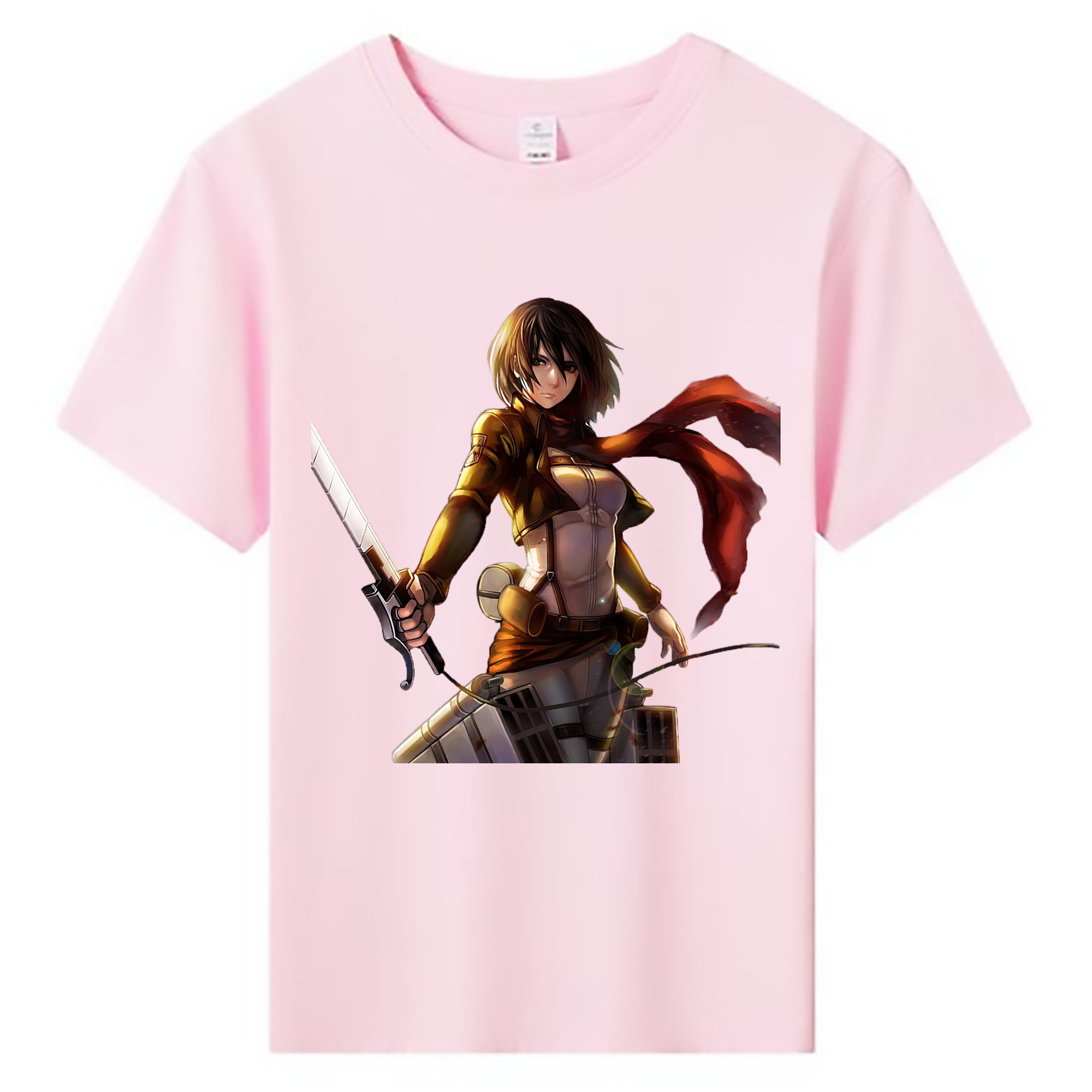 （画像用） 進撃の巨人 ミカサ·アッカーマン Attack on Titan Mikasa Ackerman 綿100％キッズTシャツ（フロントプリント）