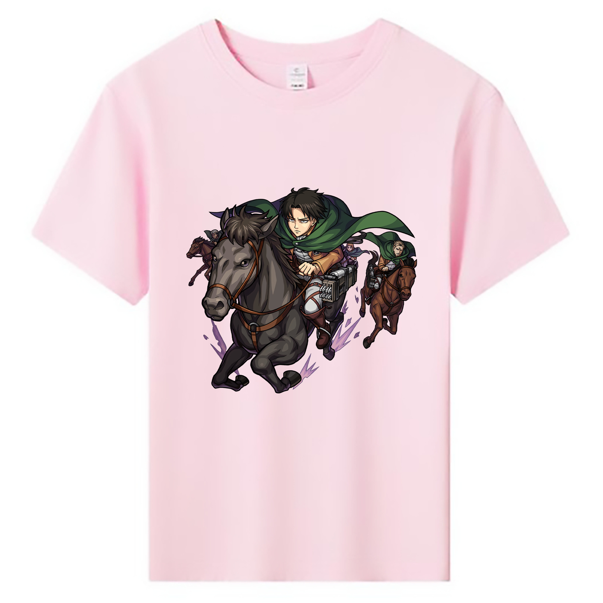 （画像用） 進撃の巨人 リヴァイ·アッカーマン Attack on Titan Levi Ackerman 綿100％キッズTシャツ（フロントプリント）