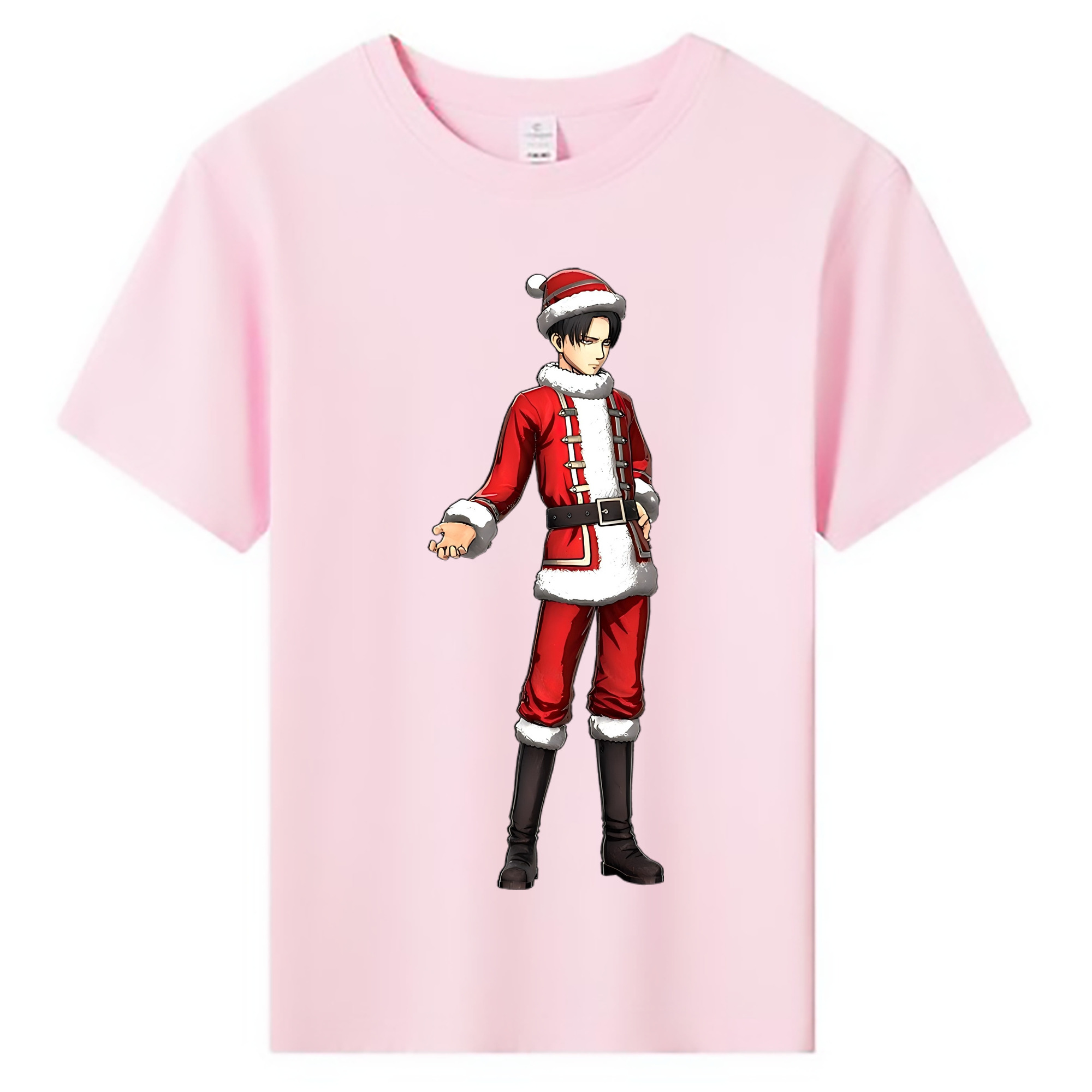 （画像用） 進撃の巨人 リヴァイ·アッカーマン Attack on Titan Levi Ackerman 綿100％キッズTシャツ（フロントプリント）