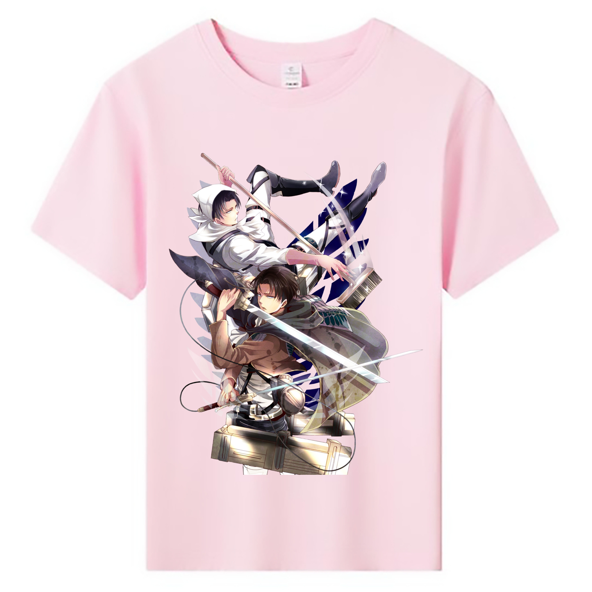 （画像用） 進撃の巨人 リヴァイ·アッカーマン Attack on Titan Levi Ackerman 綿100％キッズTシャツ（フロントプリント）