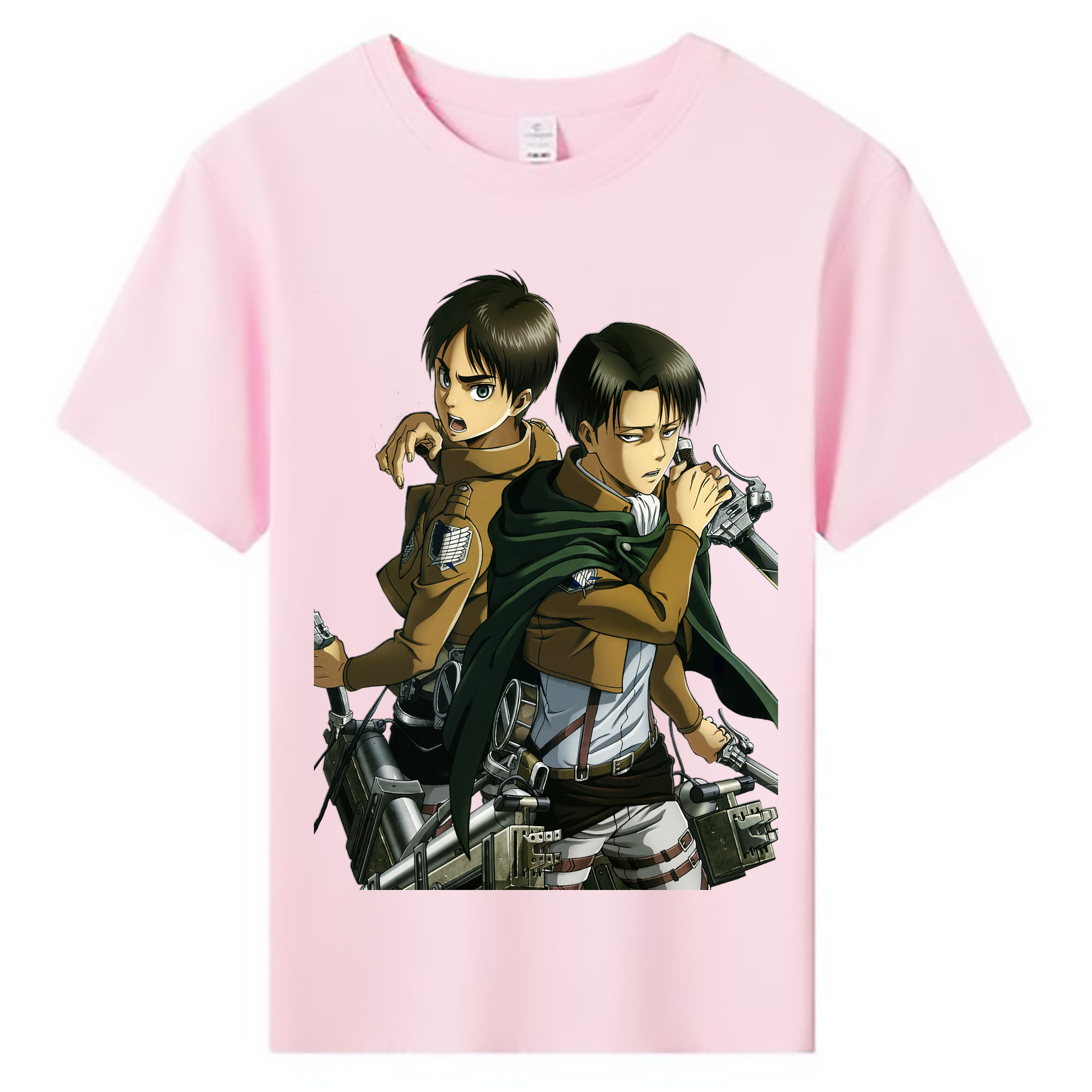 （画像用） 進撃の巨人 リヴァイ·アッカーマン Attack on Titan Levi Ackerman 綿100％キッズTシャツ（フロントプリント）