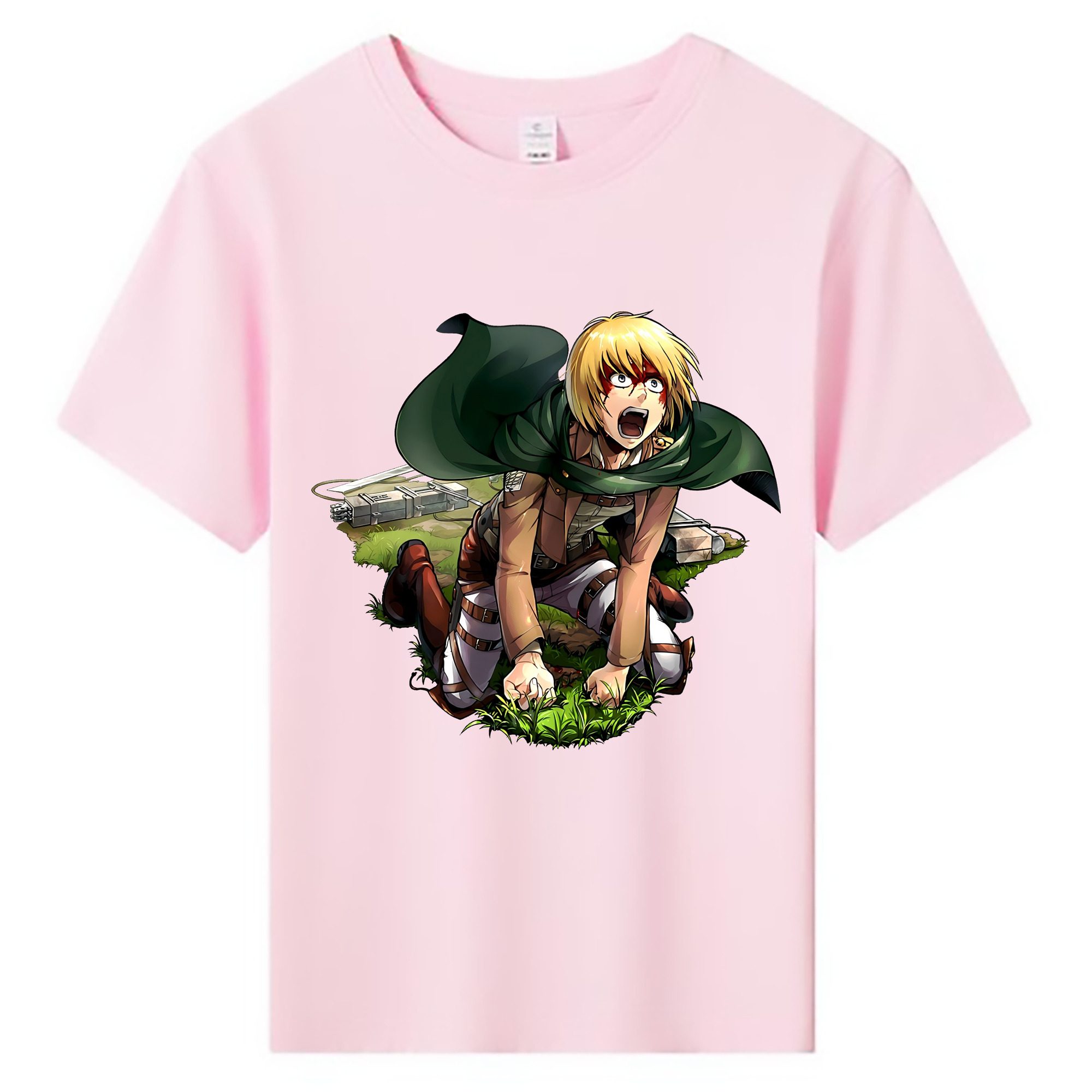 （画像用） 進撃の巨人 アルミン·アルレルト Attack on Titan Armin Arlert 綿100％キッズTシャツ（フロントプリント）
