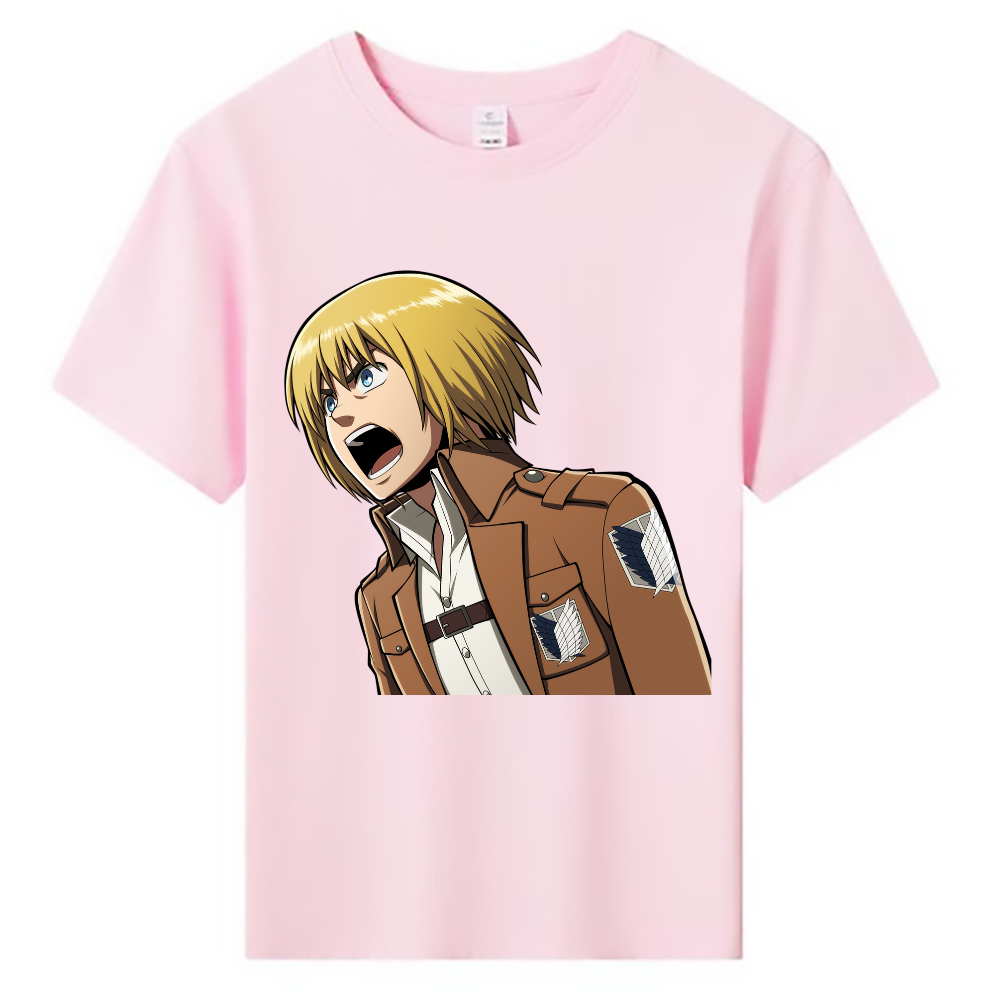 （画像用） 進撃の巨人 アルミン·アルレルト Attack on Titan Armin Arlert 綿100％キッズTシャツ（フロントプリント）